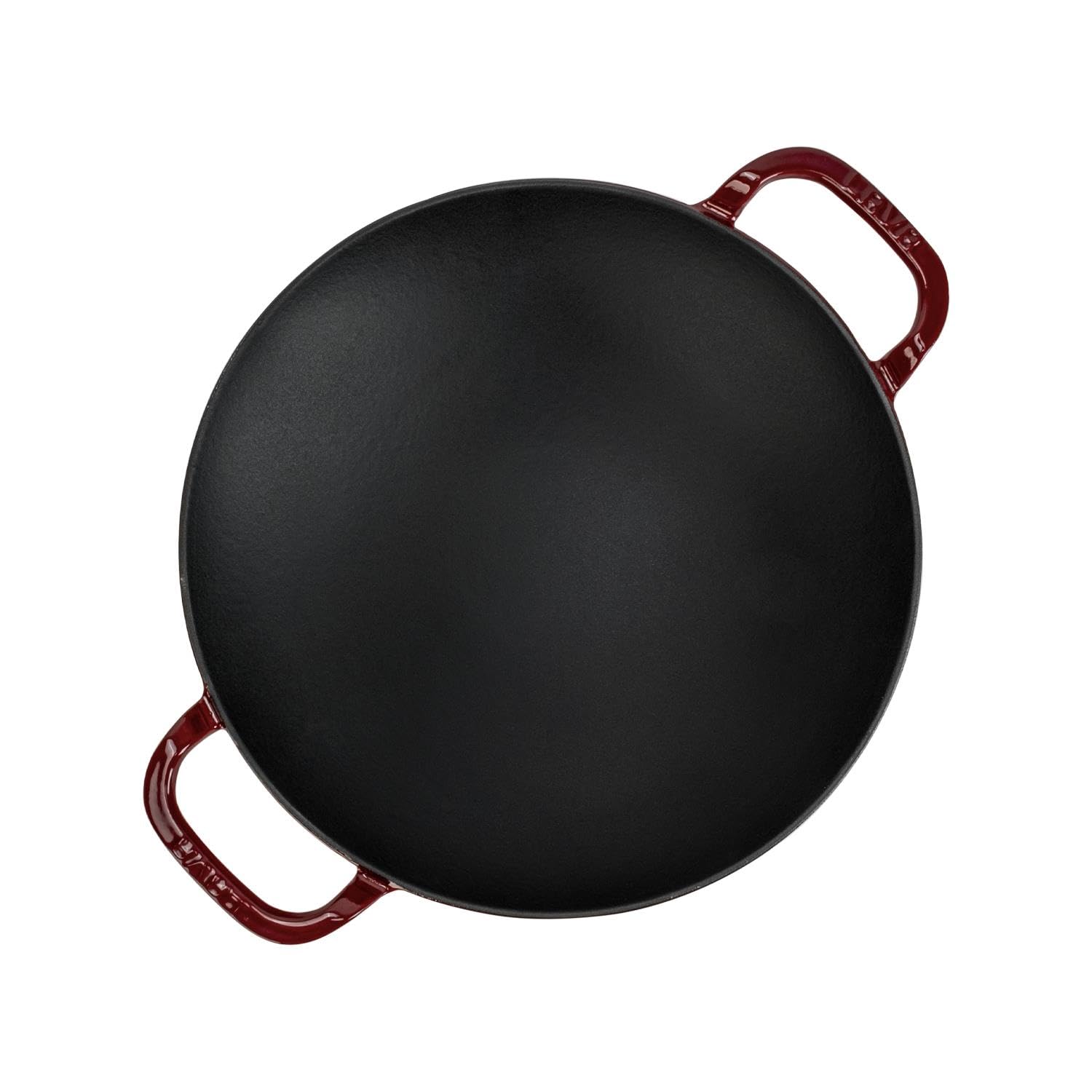 Lava Signature Wokpfanne 38 cm Burgund Gusseisen