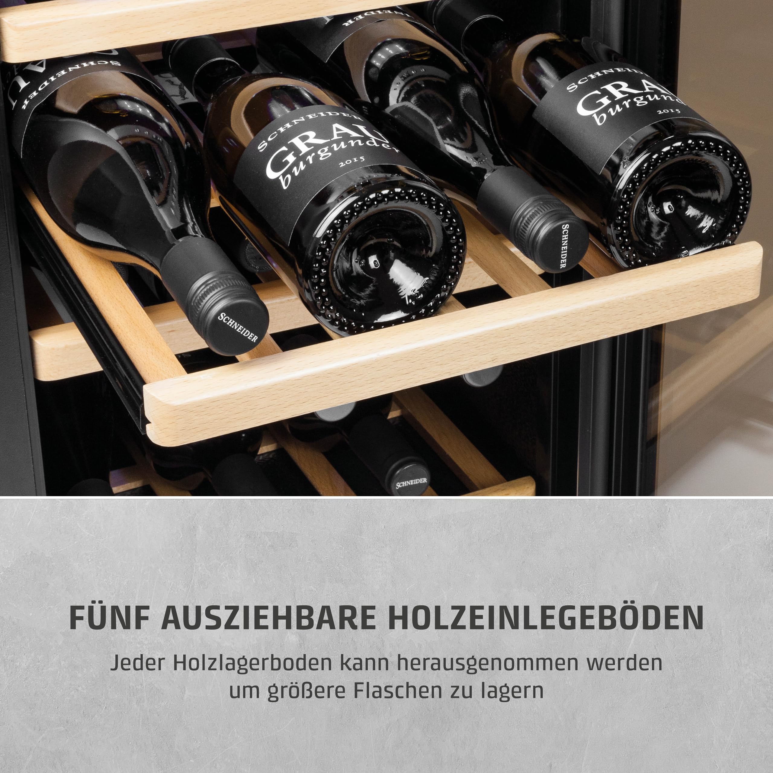 CASO WineComfort 24 black Weinkühlschrank 24 Flaschen 2 Zonen