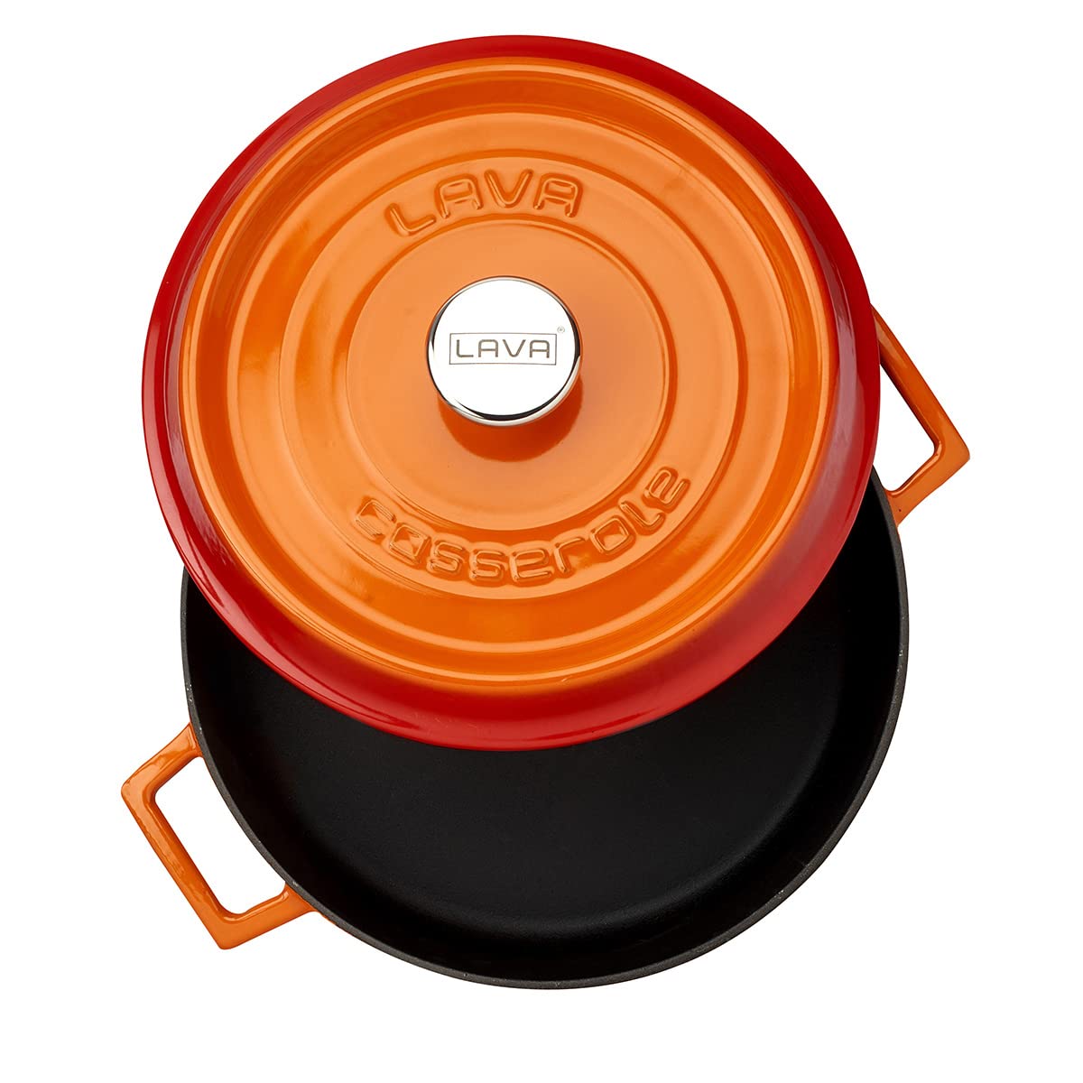 Lava Signature Series Schmortopf Gusseisen Orange 3,5 Quart