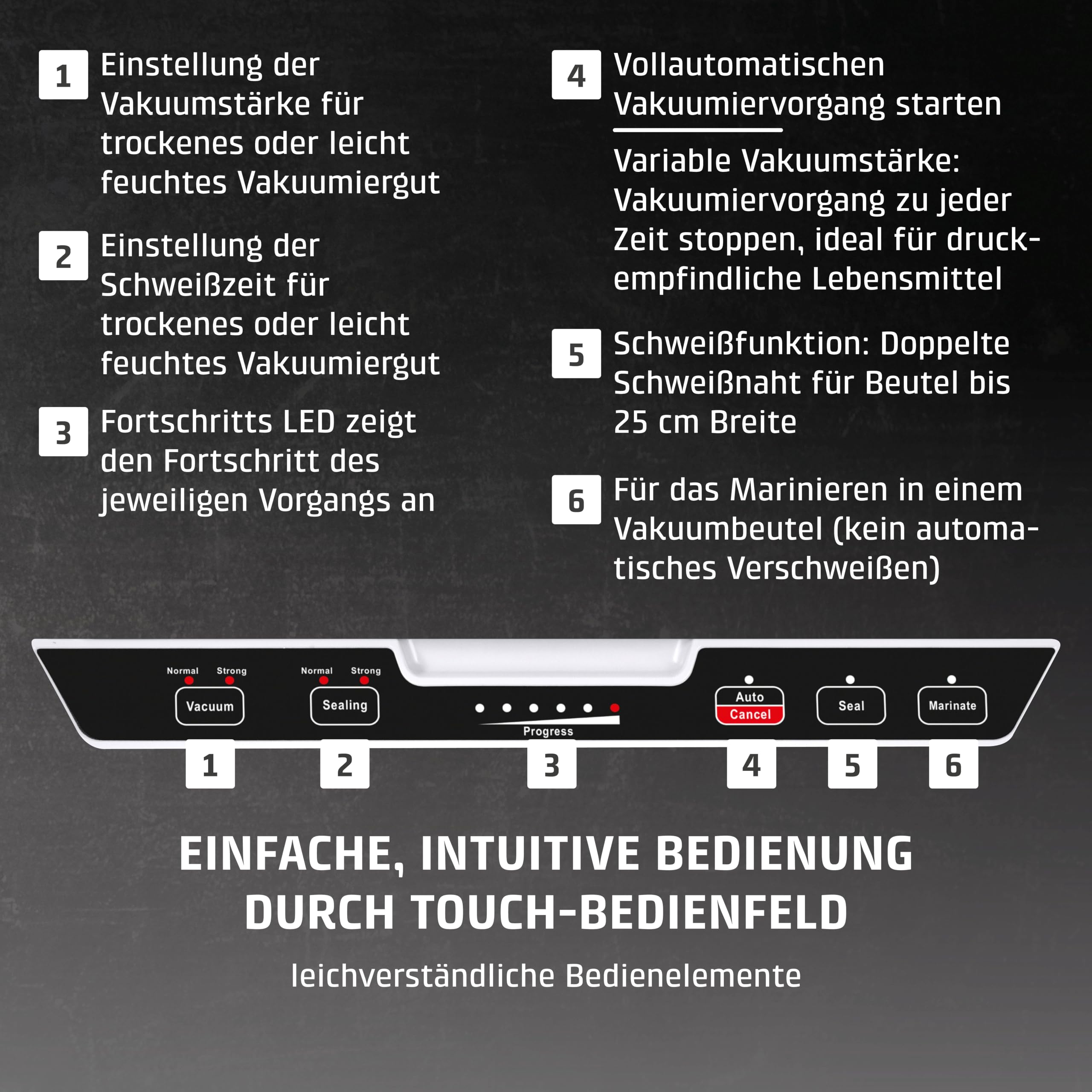 CASO VacuChef 40 Kammervakuumierer Edelstahl 3 Liter