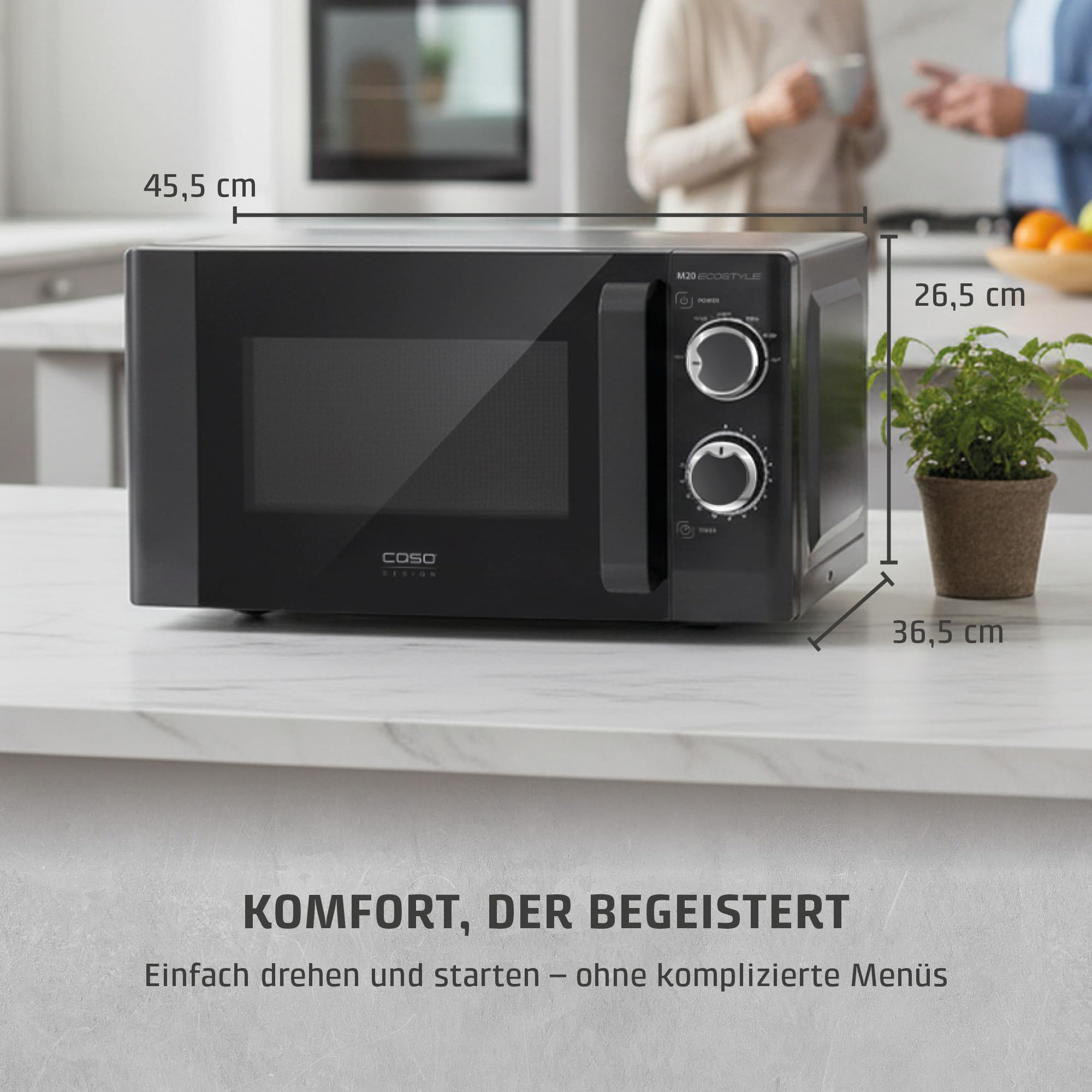 CASO M20 Ecostyle Mikrowelle 20 L 700 W anthrazit