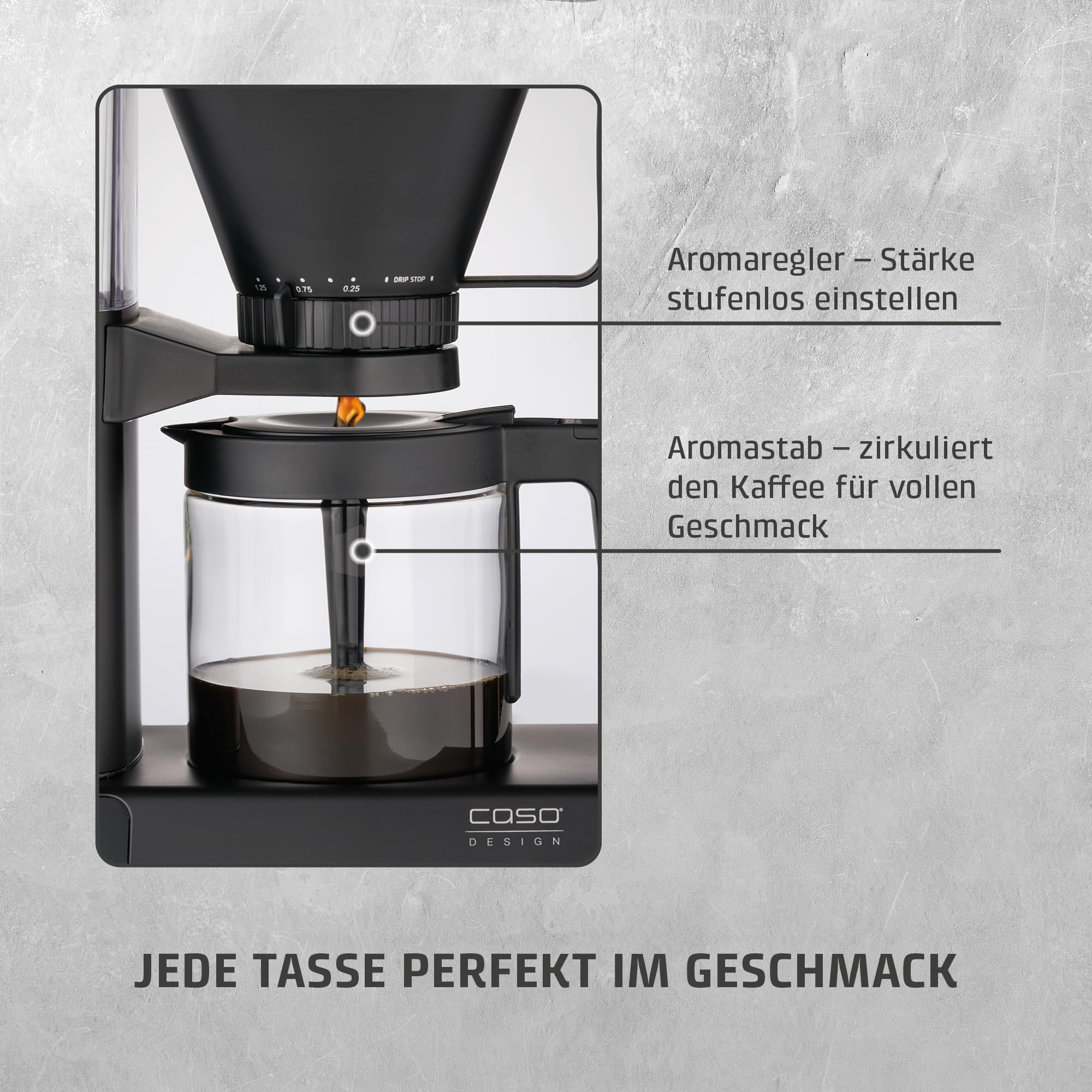 Caso Aroma Sense Kaffeemaschine Permanentfilter Edelstahl