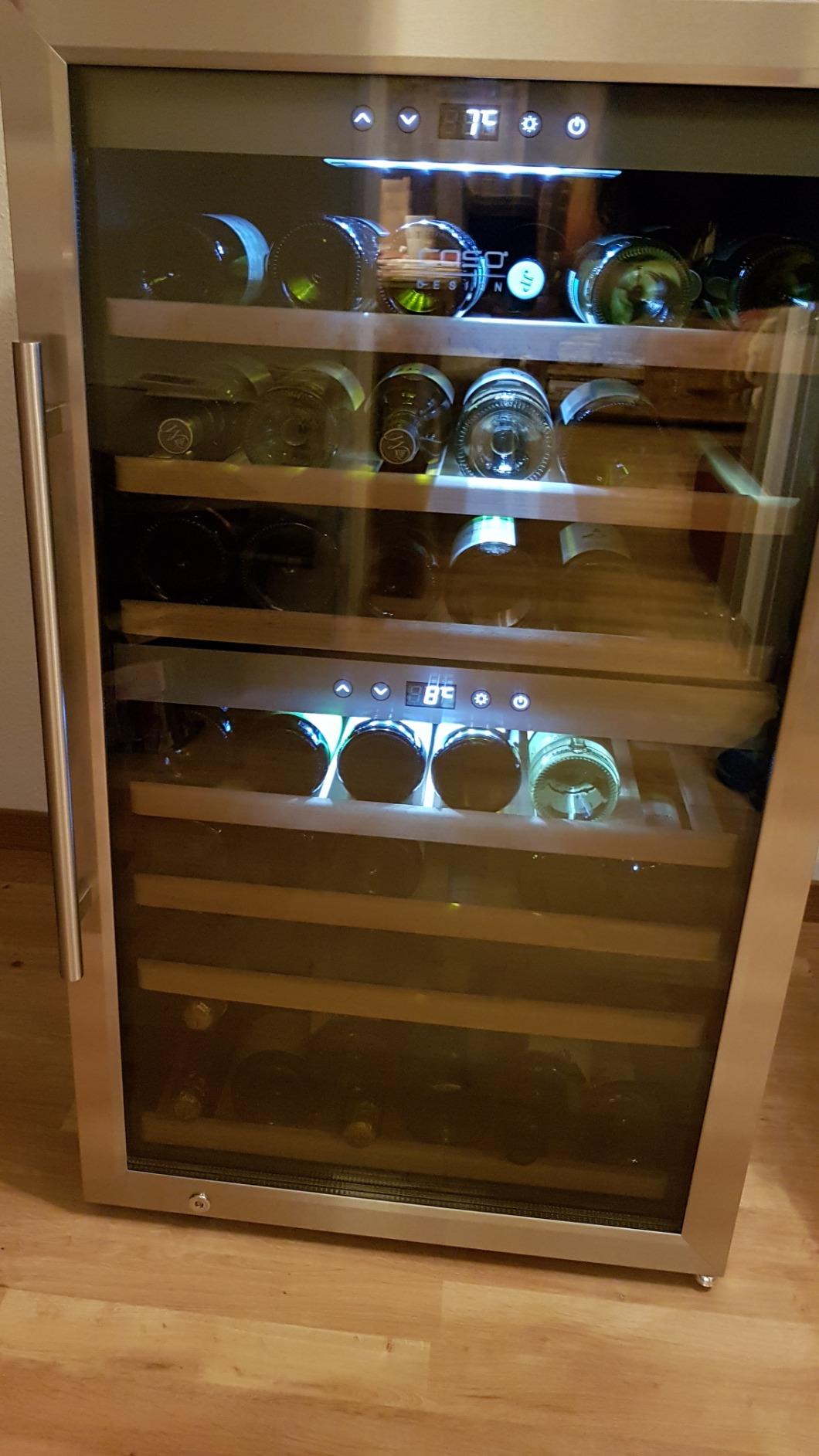 CASO WineComfort 38 Weinkühlschrank 38 Flaschen Edelstahl