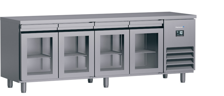 Marecos Bancadas RCS 4 PV Kühltisch 373 L Glastür