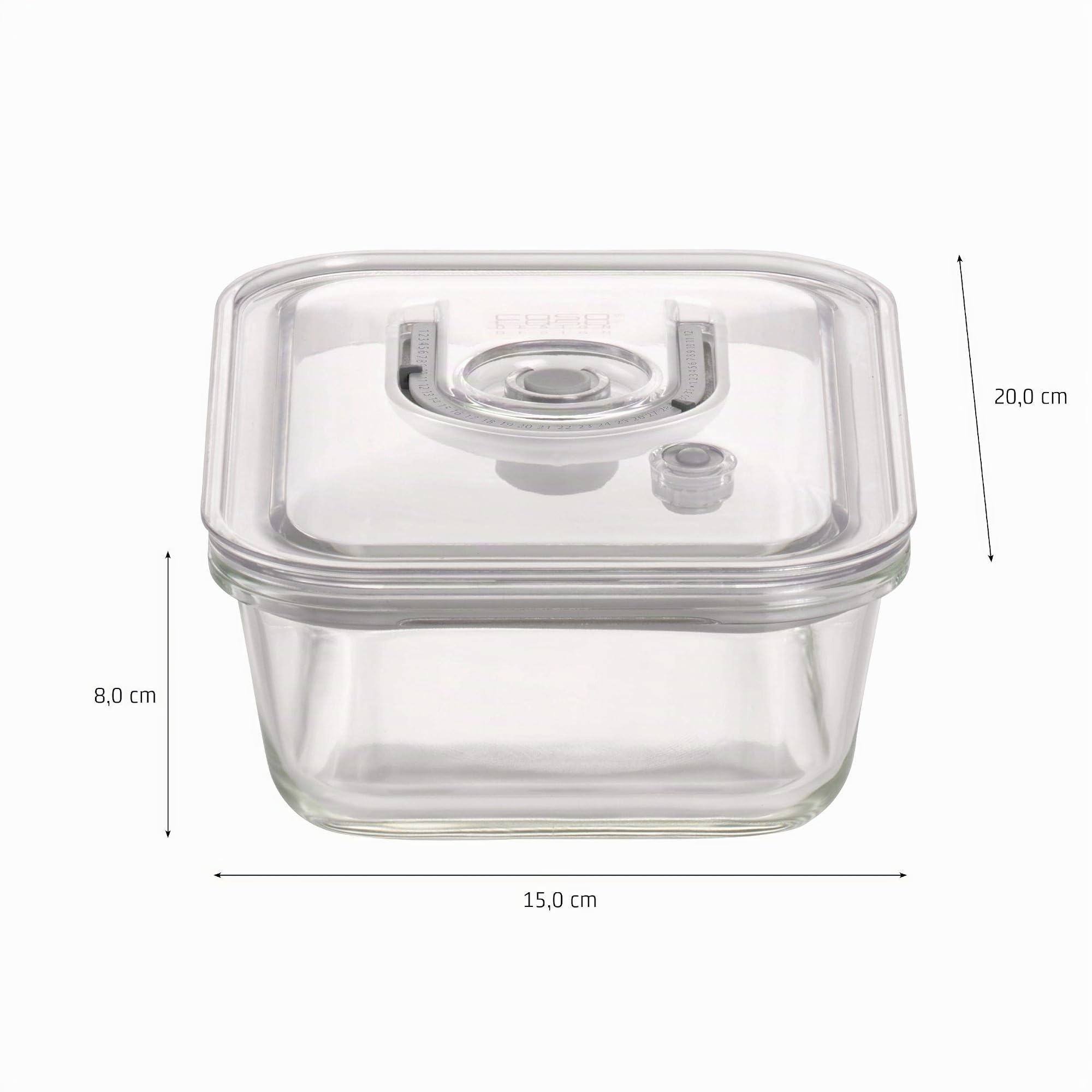 CASO VacuBoxx EL Vakuumbehälter eckig 1000 ml Glas
