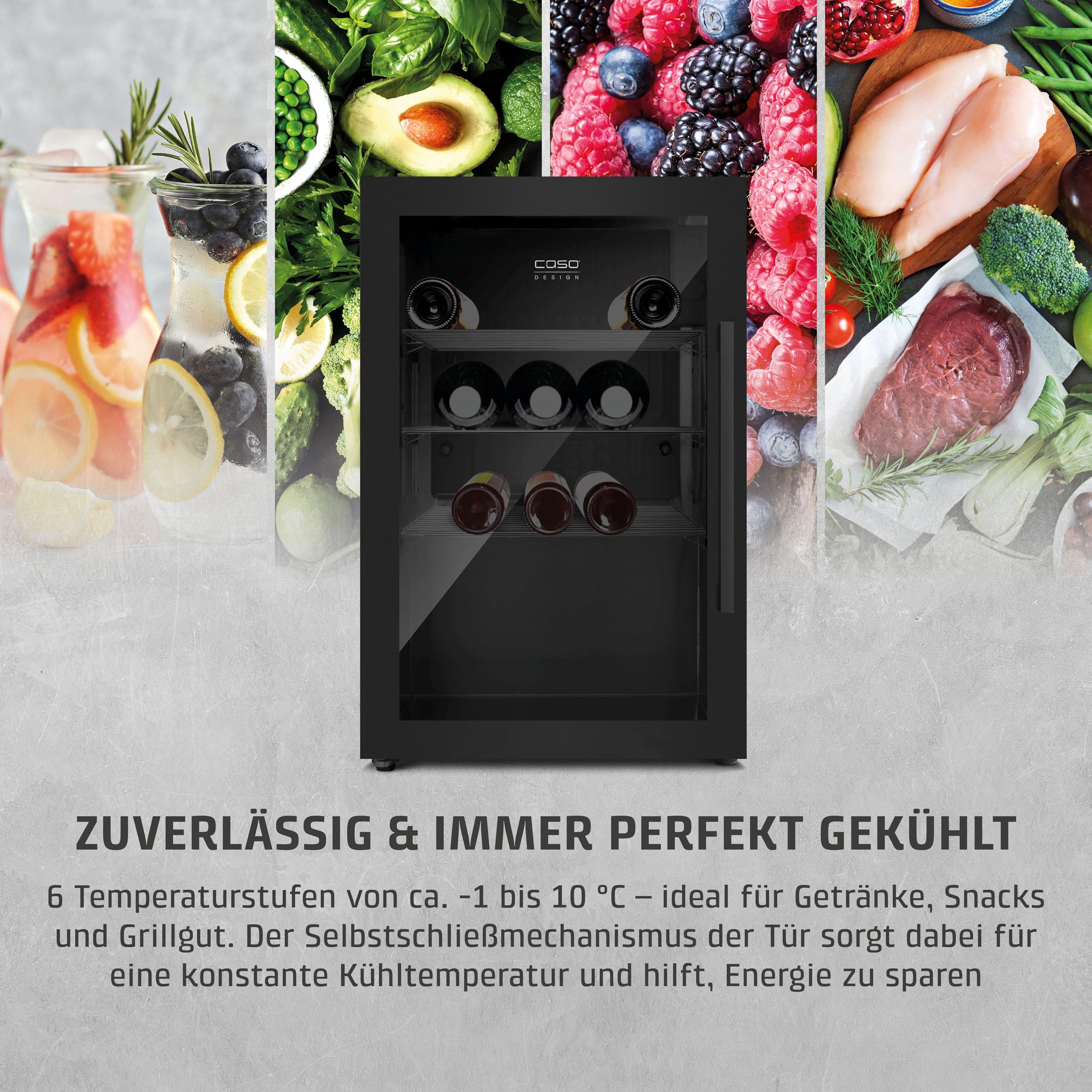 Caso BBQ Cooler S-L Getränkekühlschrank 63 L schwarz