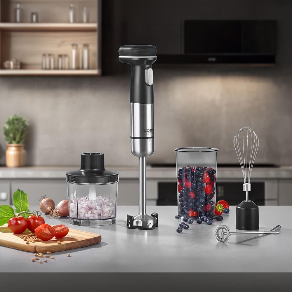 Caso Click & Mash Stabmixer kabellos 4in1 Akku Set