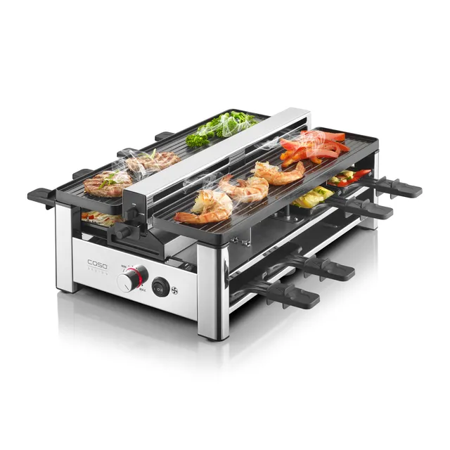 Caso Raclette AirClean Raclettegrill 8 Personen 1500 W Edelstahl