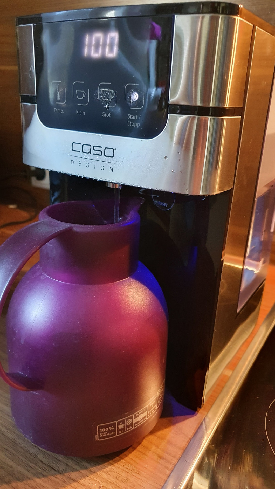 Caso PerfectCup 1000 Pro Heißwasserspender 4 Liter Edelstahl