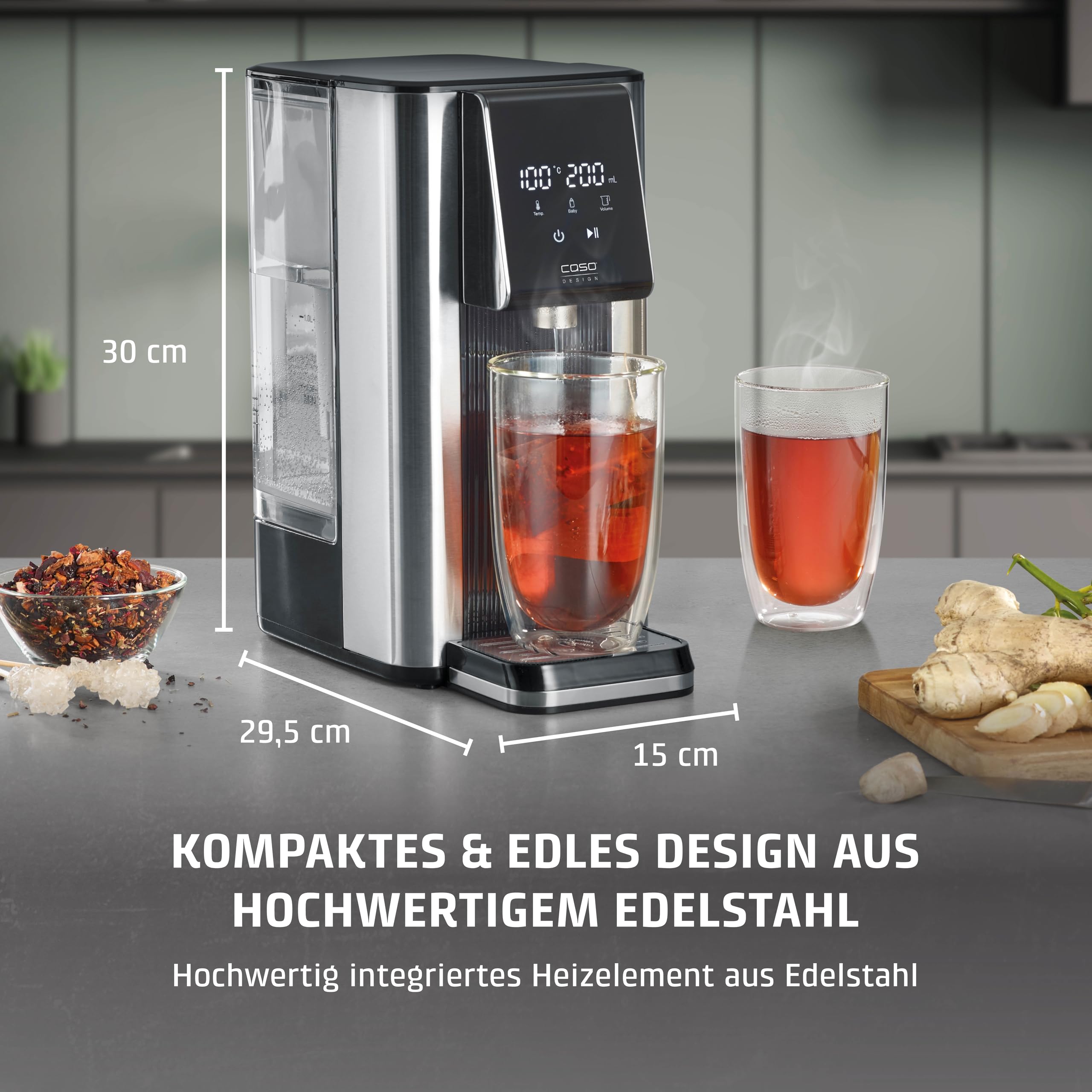 Caso HW 620 Heißwasserspender Edelstahl 2,5 L