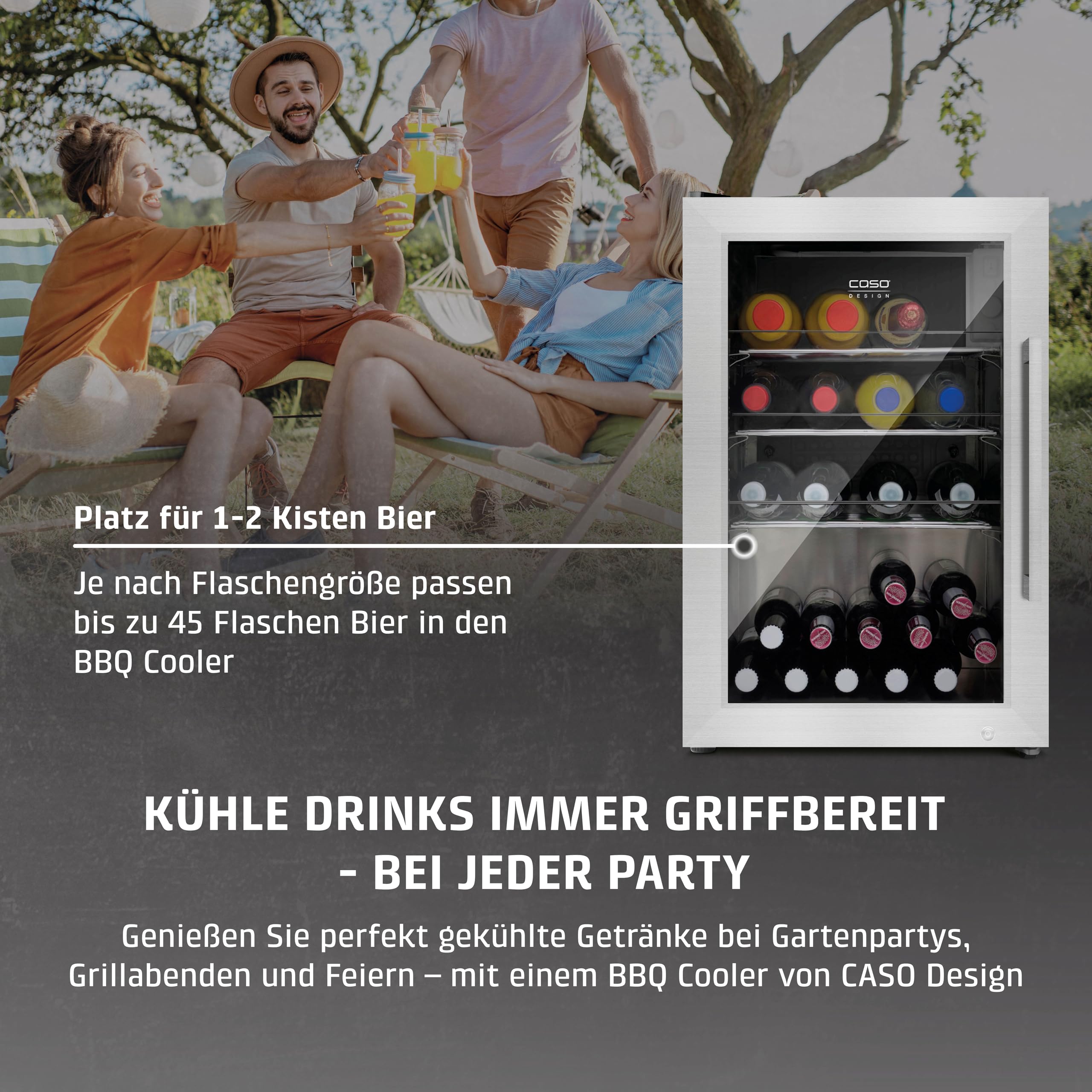 Caso BBQ Cooler S-L Kühlschrank 63L Tür links IPX4