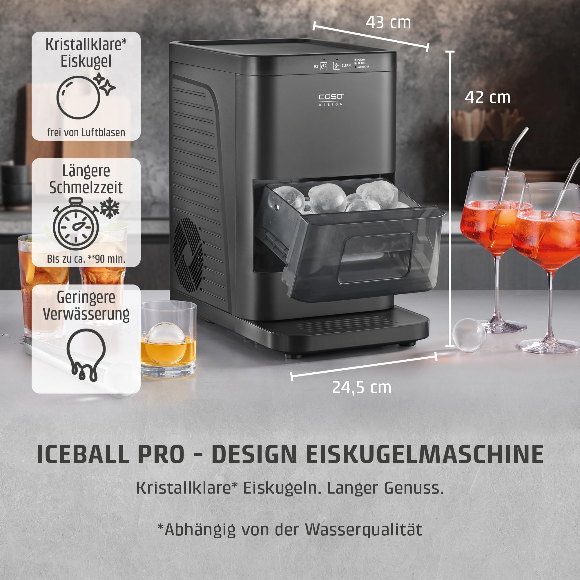 CASO IceBall Pro Eiskugelbereiter 50-55 mm Kompressor
