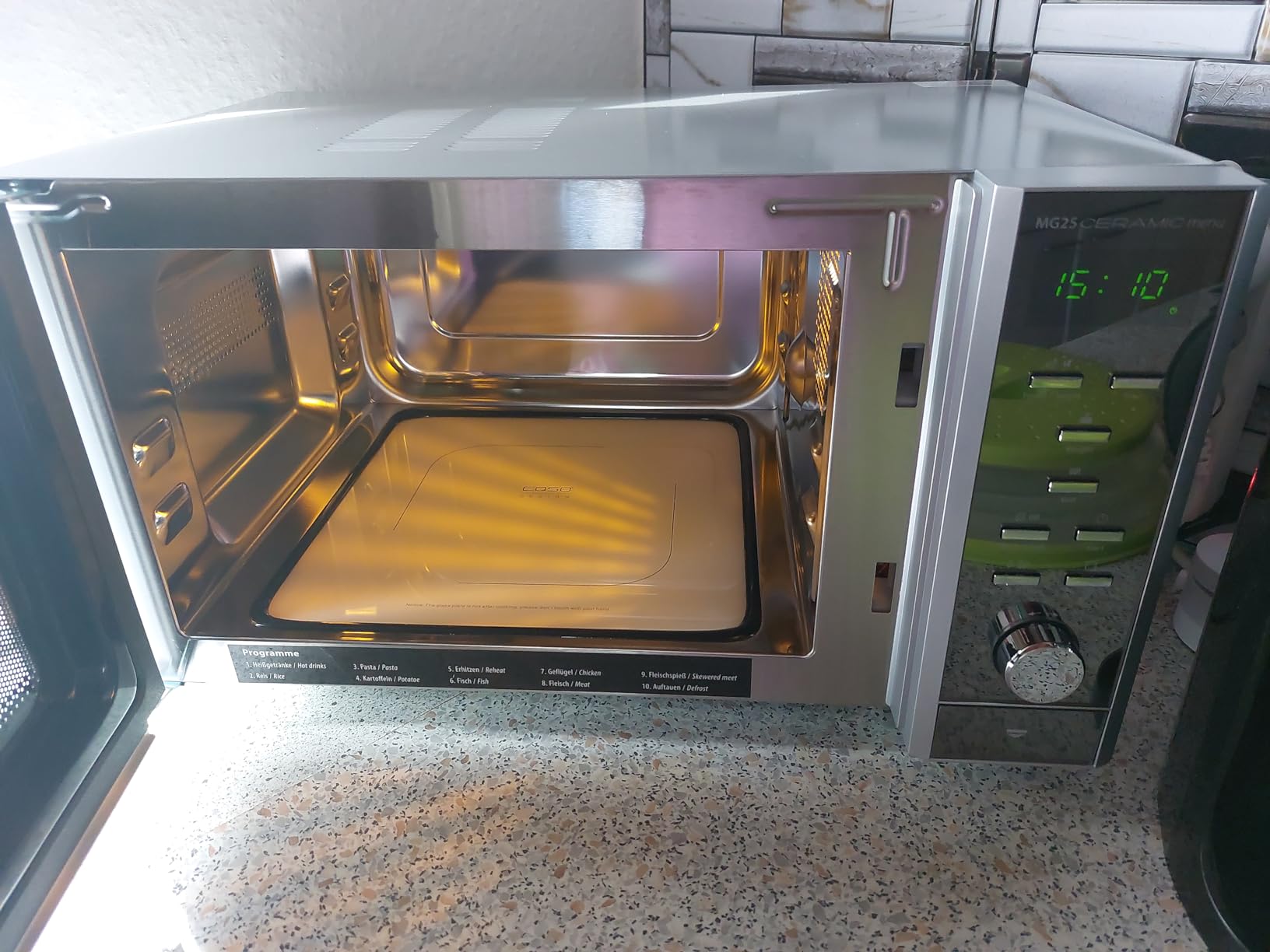 CASO MG20 Ceramic menu Mikrowelle mit Grill 20L Keramikboden