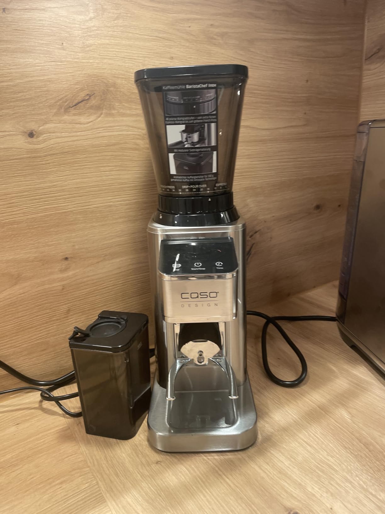 Caso BaristaChef Inox Kaffeemühle Edelstahl 48 Mahlgrade