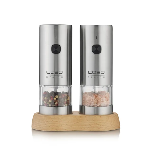 Caso SpiceDuo Salz- & Pfeffermühle Set Edelstahl USB-C 2er