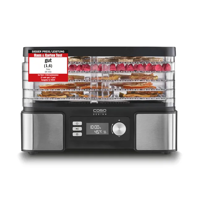 Caso DH 450 Dörrautomat 5 Ebenen mit Timer 30-70 °C