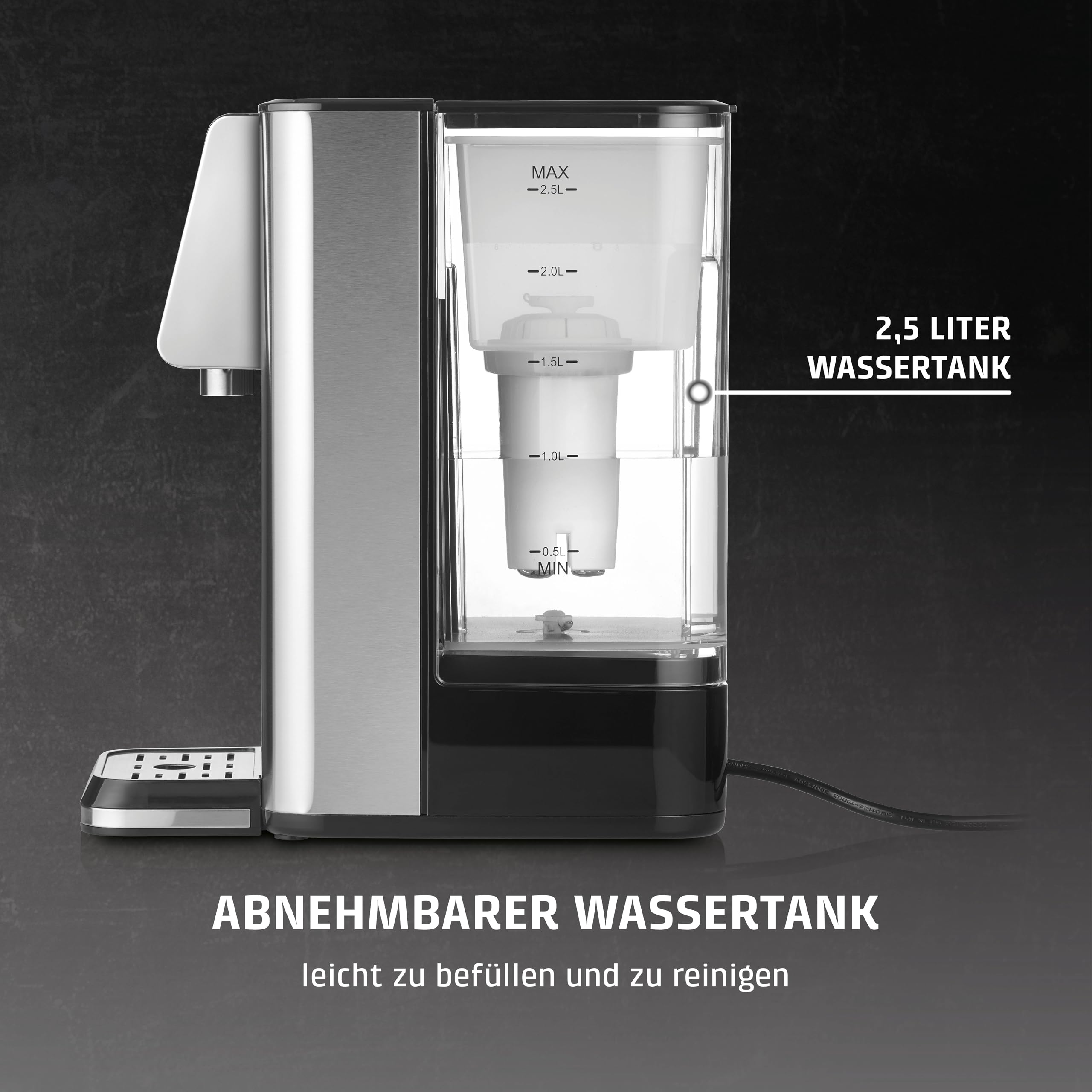 Caso HW 620 Heißwasserspender Edelstahl 2,5 L
