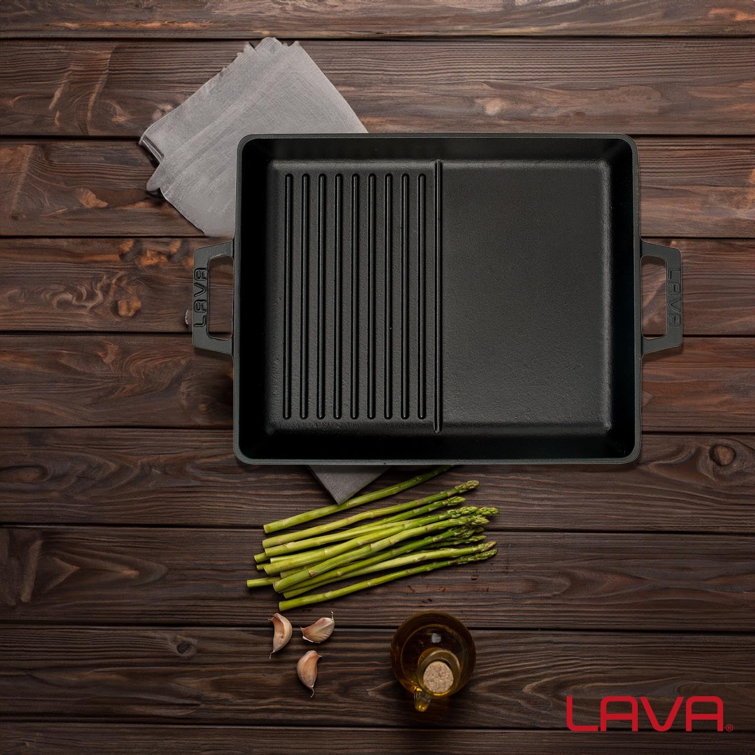 Lava ECO Duopan Grillpfanne 32x26 cm Gusseisen
