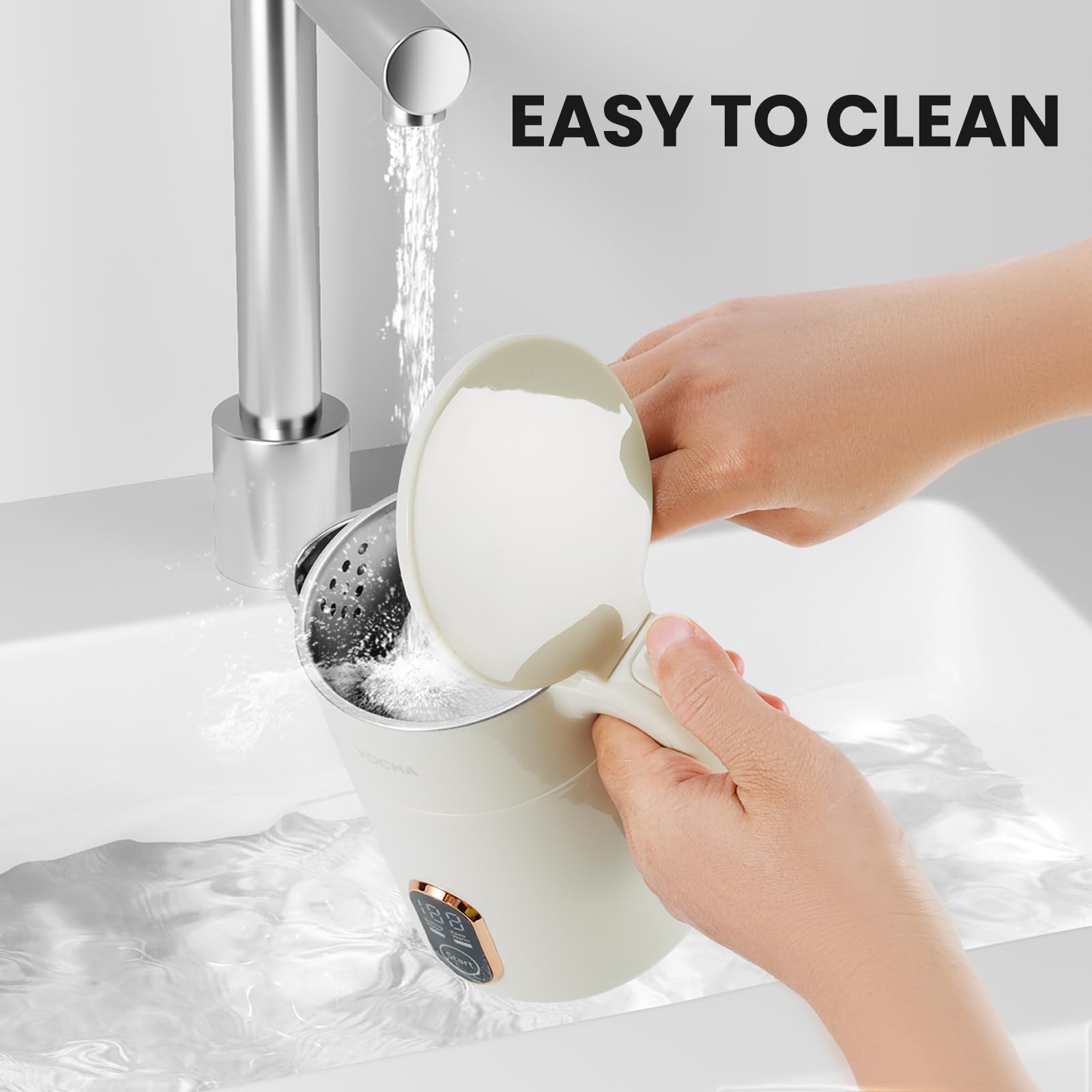 Vocha Mini Wasserkocher 0,4 L Warmhaltefunktion Weiß