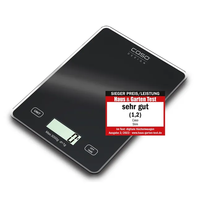 Caso Slim Küchenwaage 5 kg mit 1-g-Einteilung