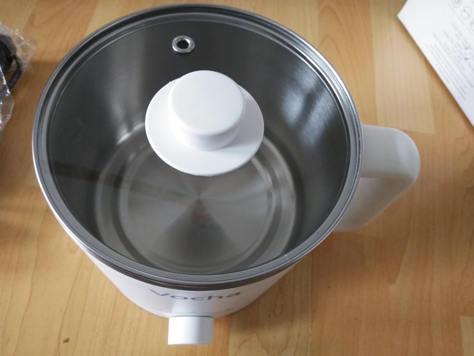 Vocha Electric Pot 1,6L Elektrokochtopf Schwarz Edelstahl