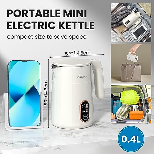 Vocha Mini Wasserkocher 0,4 L Warmhaltefunktion Weiß
