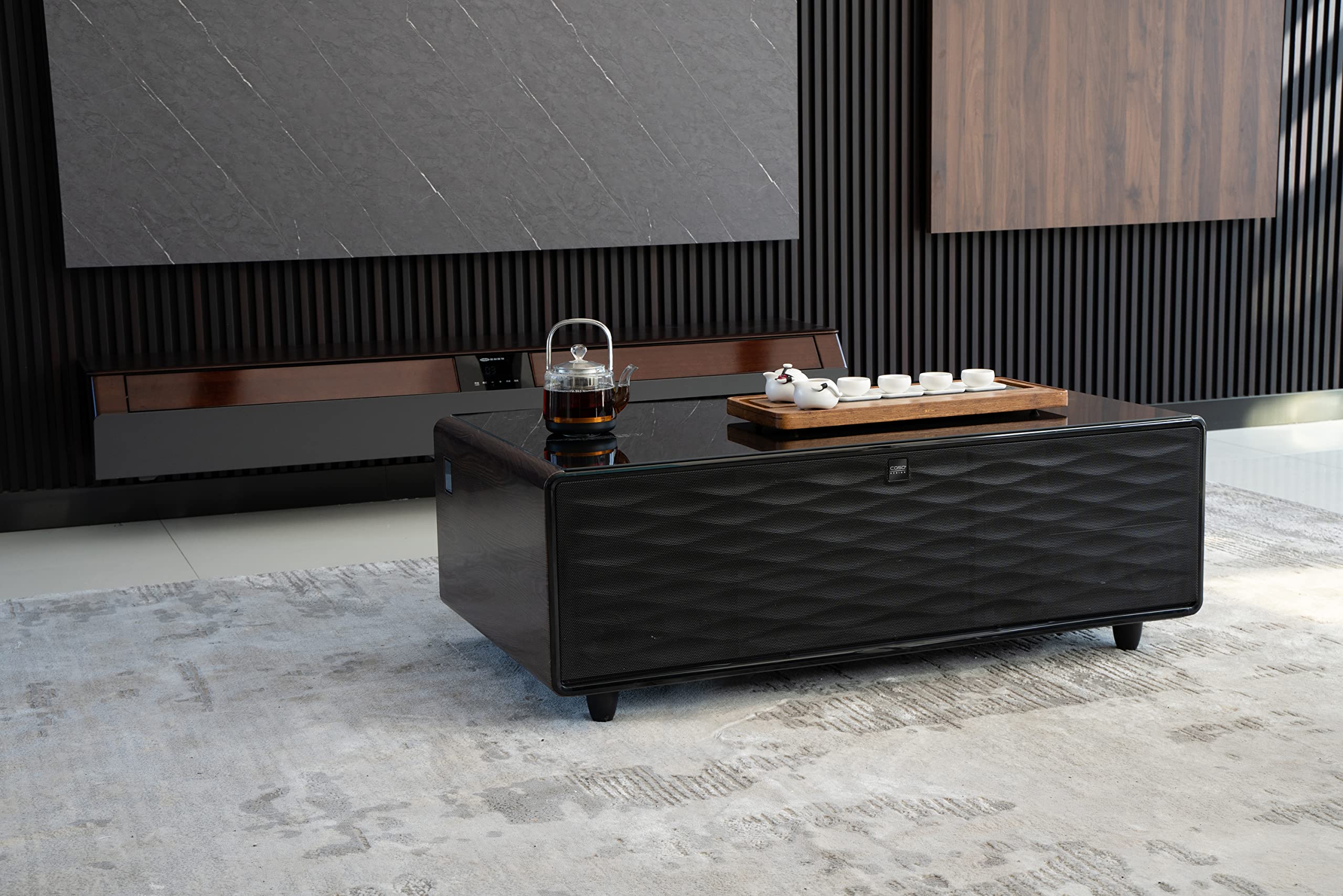 Caso Sound & Cool Wood Kühltisch Wood 135 l Bluetooth