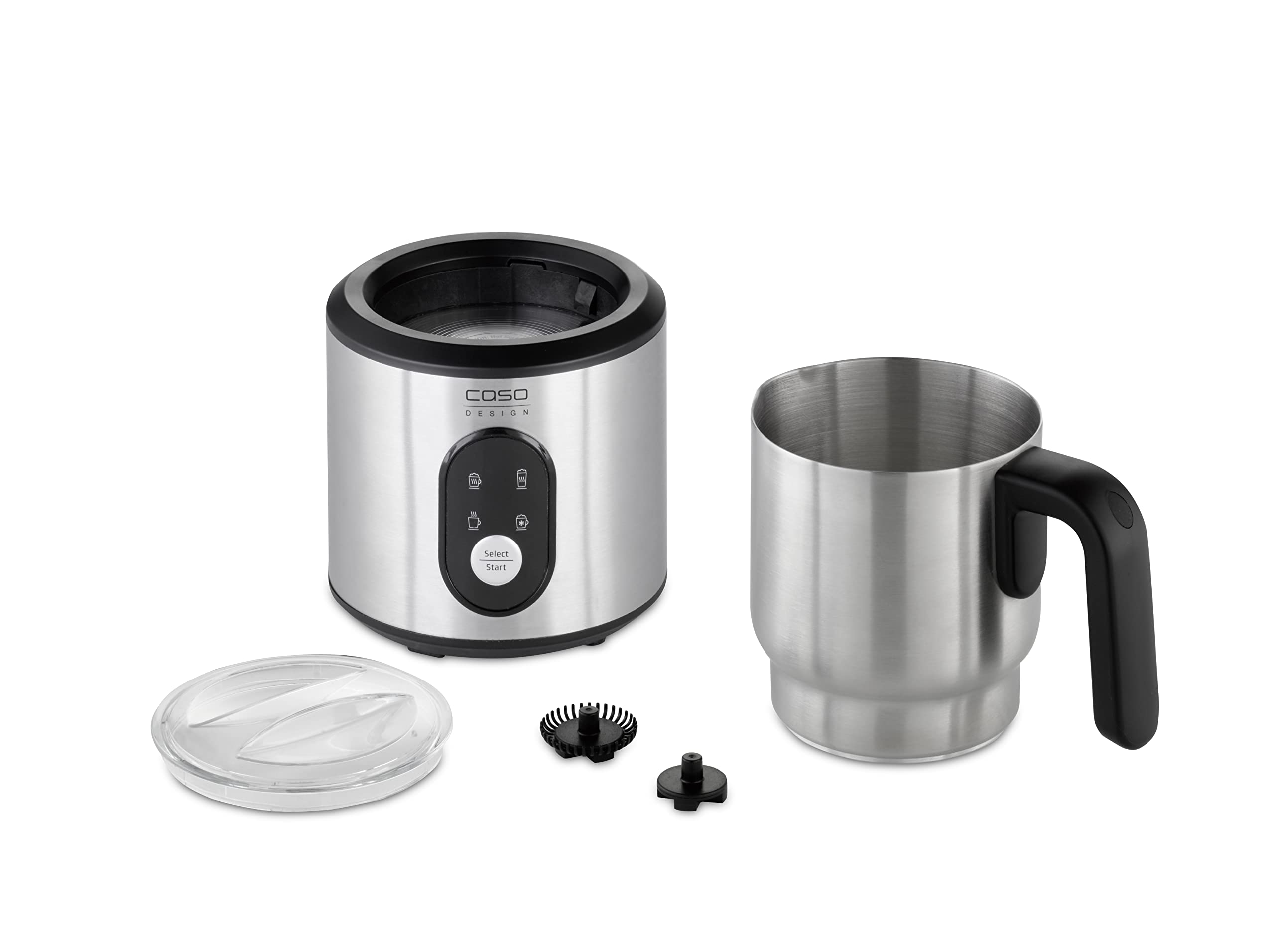 CASO Crema & Choco Inox Milchaufschäumer Edelstahl 350 ml