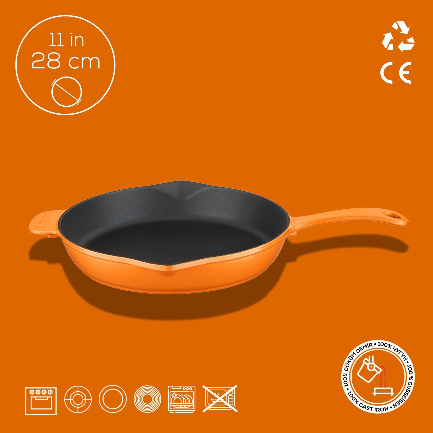 Lava Signature Gusseisen-Rundpfanne 28 cm Orange