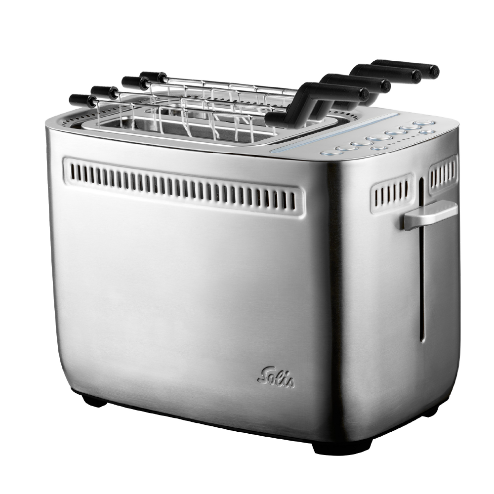 Solis Sandwich Toaster mit Zangen und Brötchenwärmer