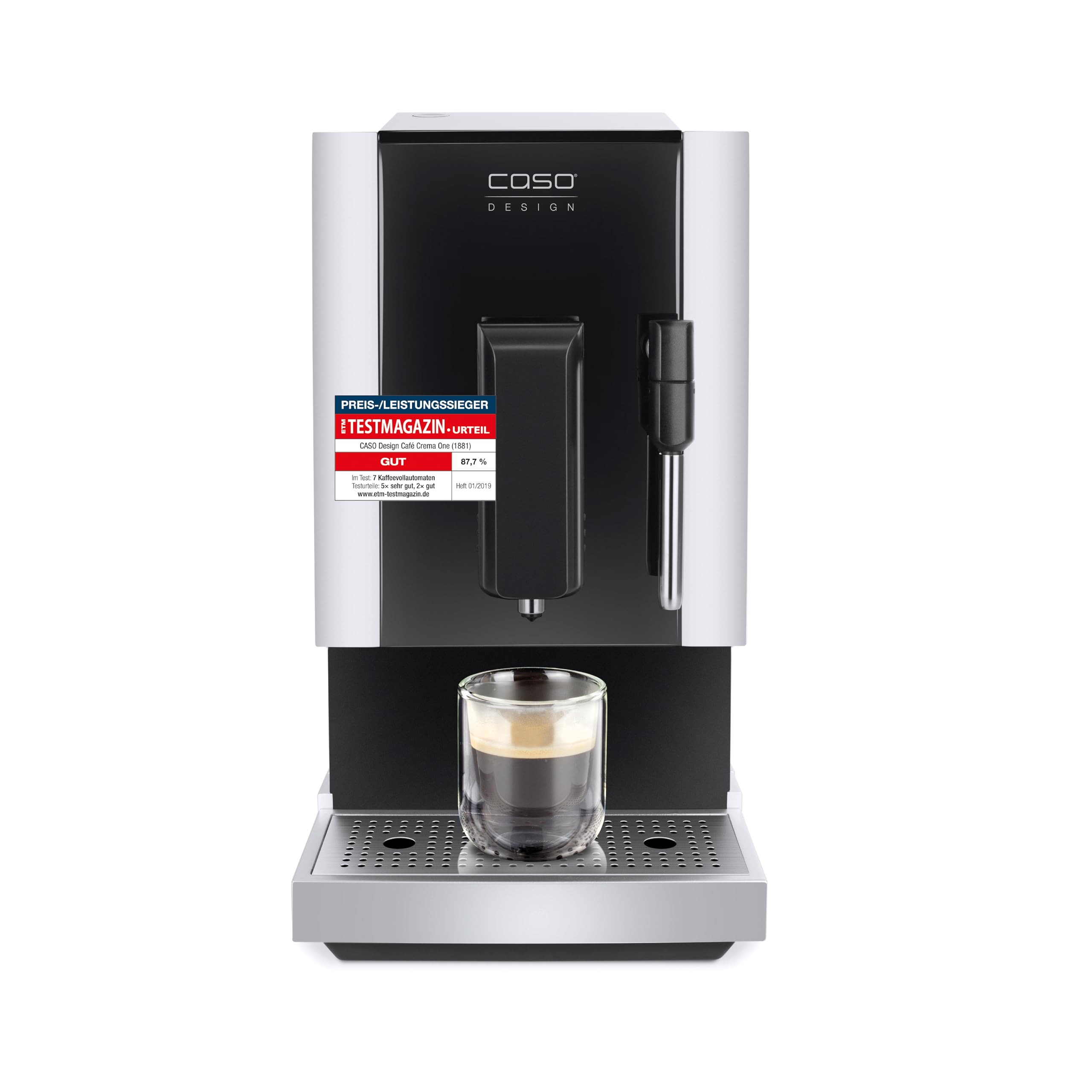 Caso Café Crema One Kaffeevollautomat Edelstahl 160 g