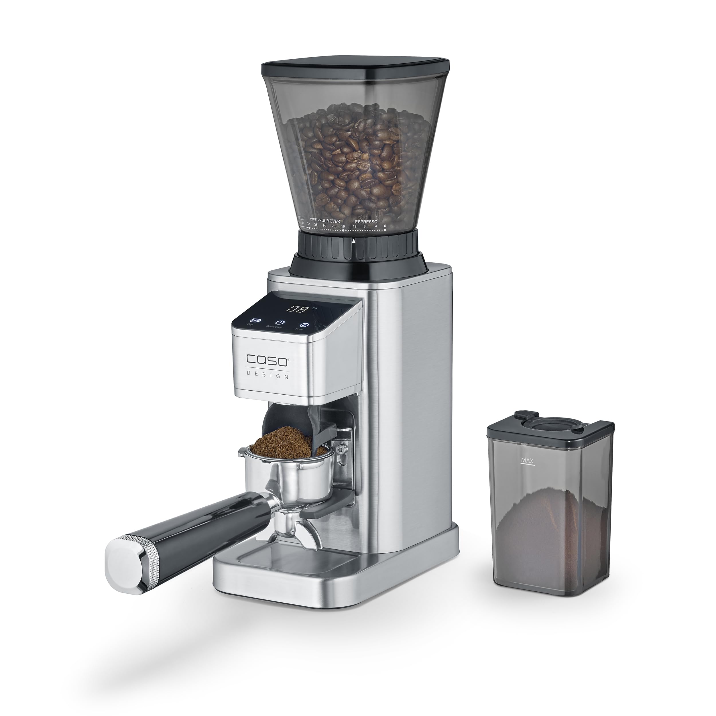 Caso BaristaChef Inox Kaffeemühle Edelstahl 48 Mahlgrade