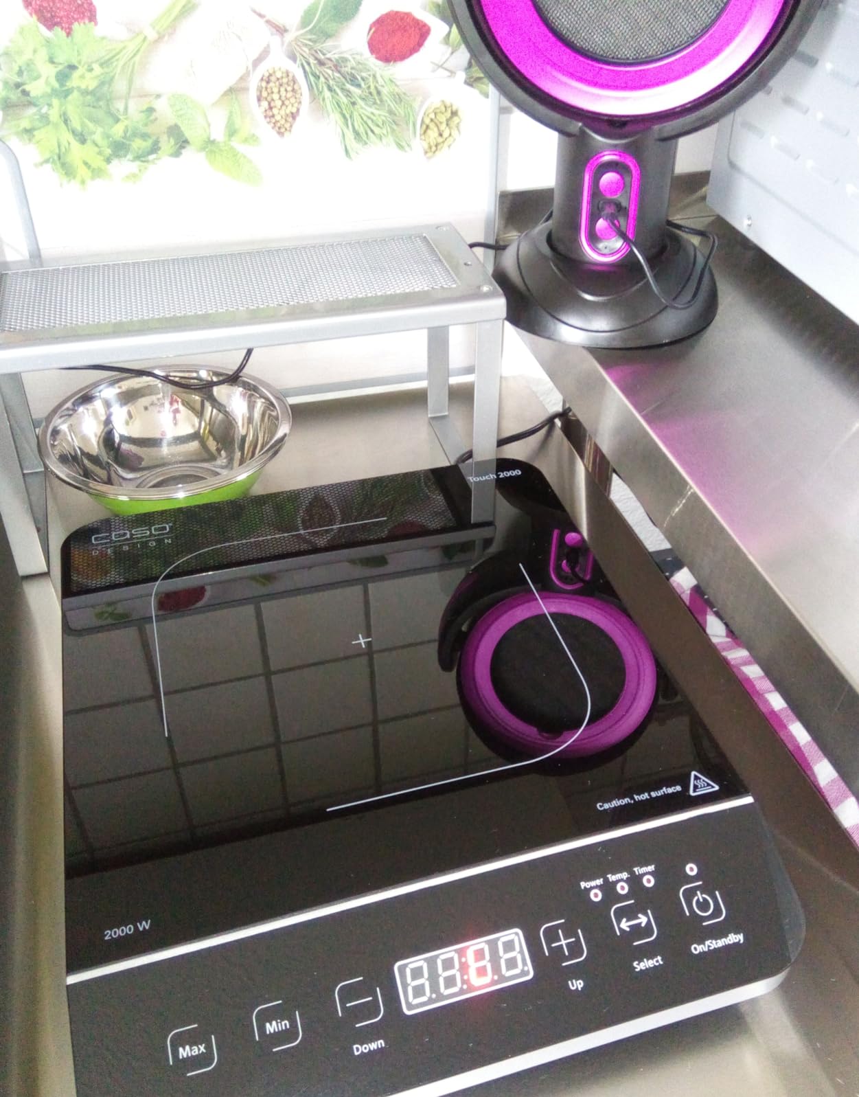 Caso Touch 2000 Einzelinduktionskochfeld 2000W Glaskeramik