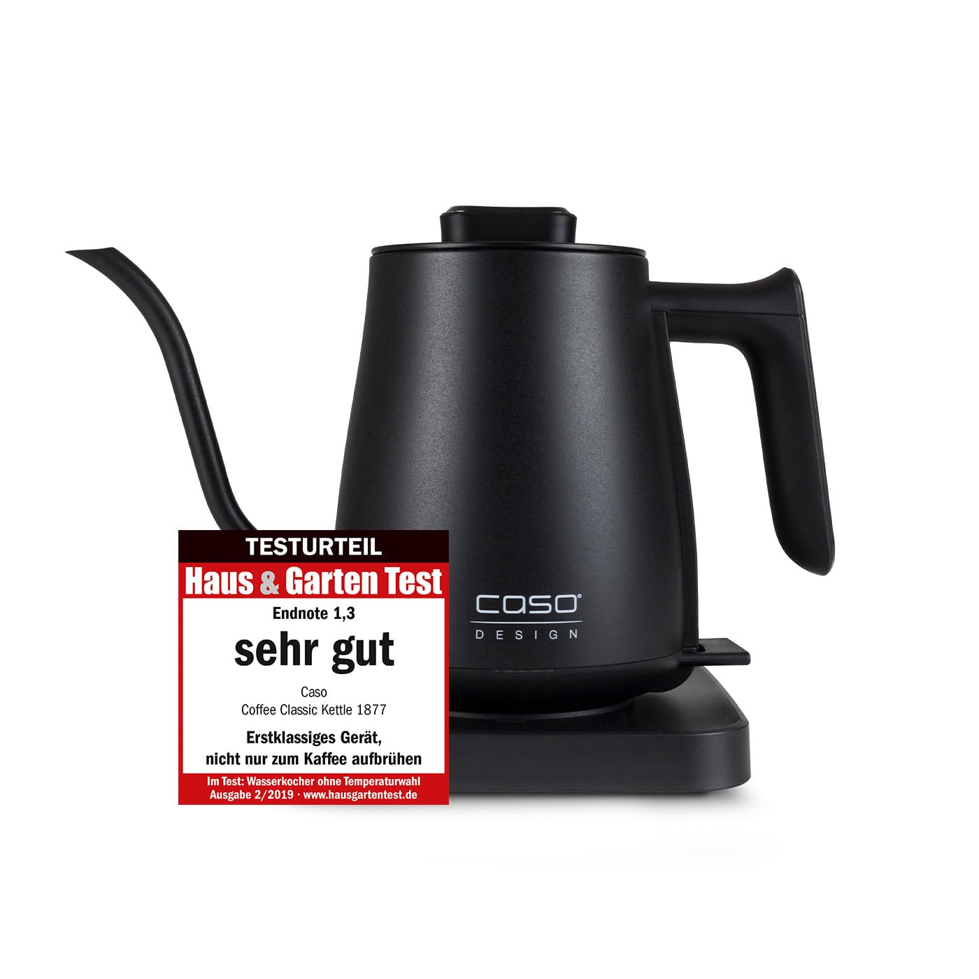 Caso Coffee Classic Kettle Wasserkocher 0,6 L Schwarz Edelstahl