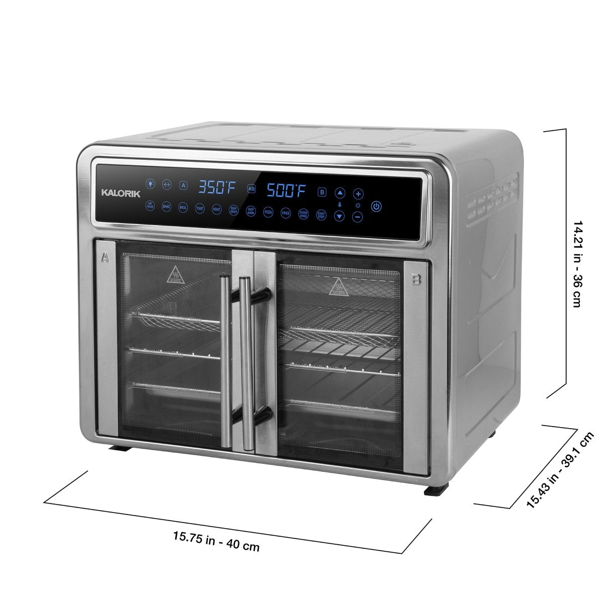 Kalorik MAXX Flex Trio Heißluftfritteuse 26 QT Doppel-Ofen