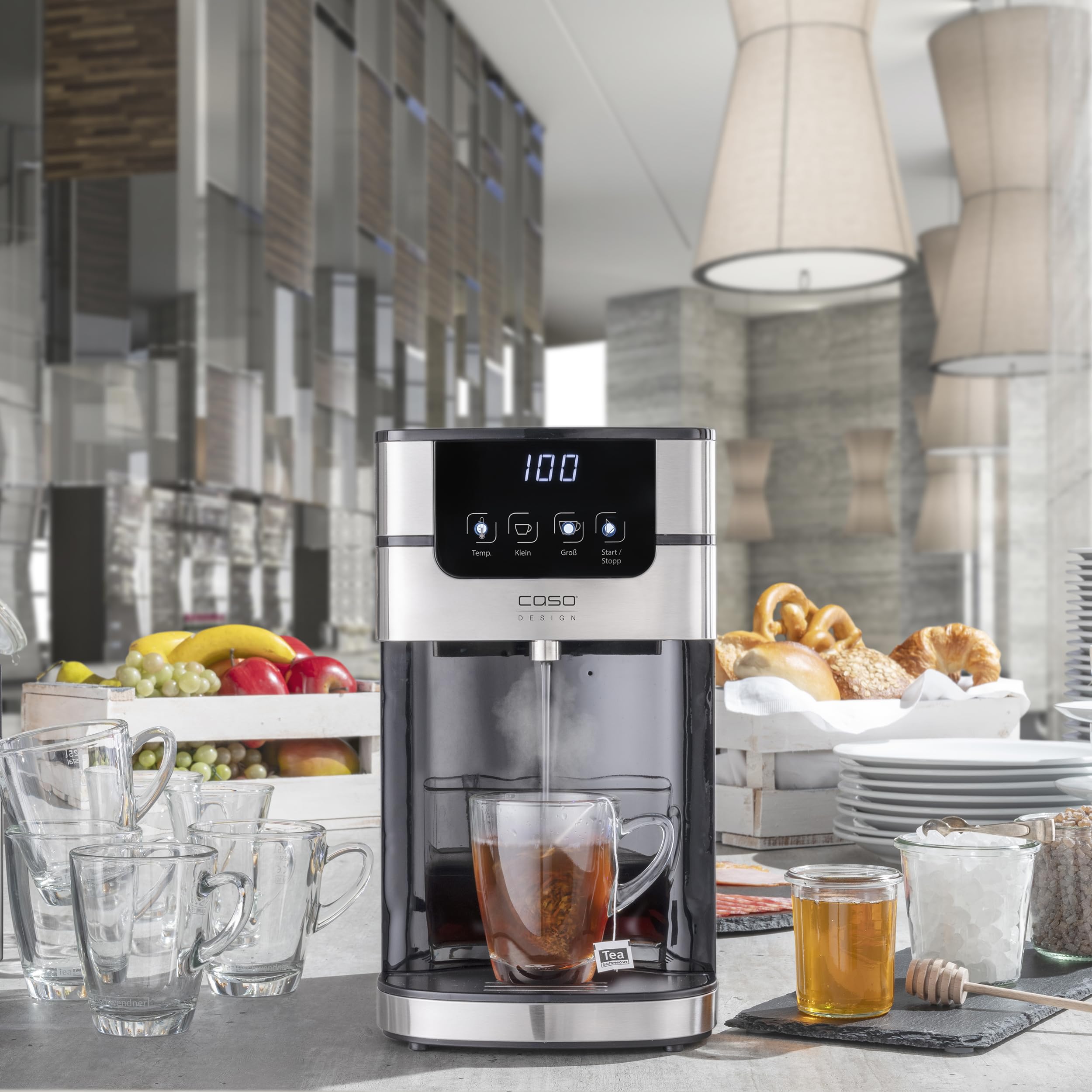 Caso PerfectCup 1000 Pro Heißwasserspender 4 Liter Edelstahl