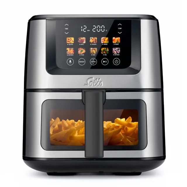 Solis Air Fry & Dry XL Heissluftfritteuse Schwarz 7,5L