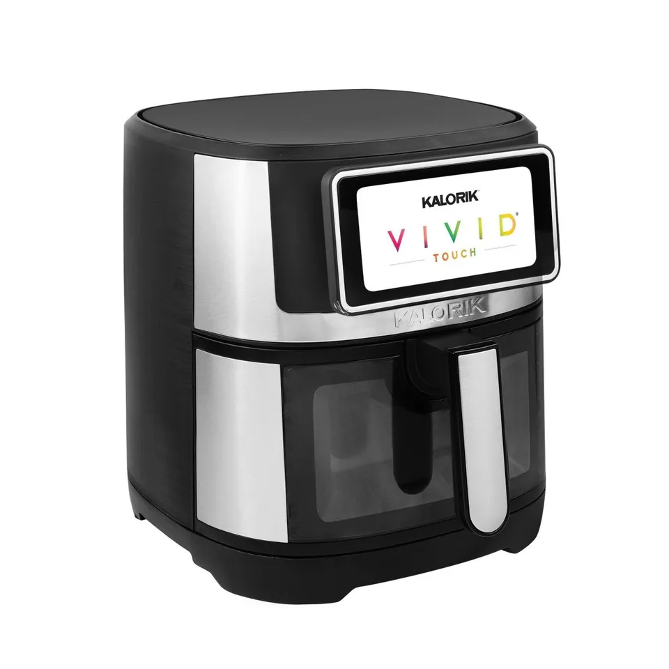 Kalorik VIVID Touch 5 Quart Heißluftfritteuse Edelstahl Fenster