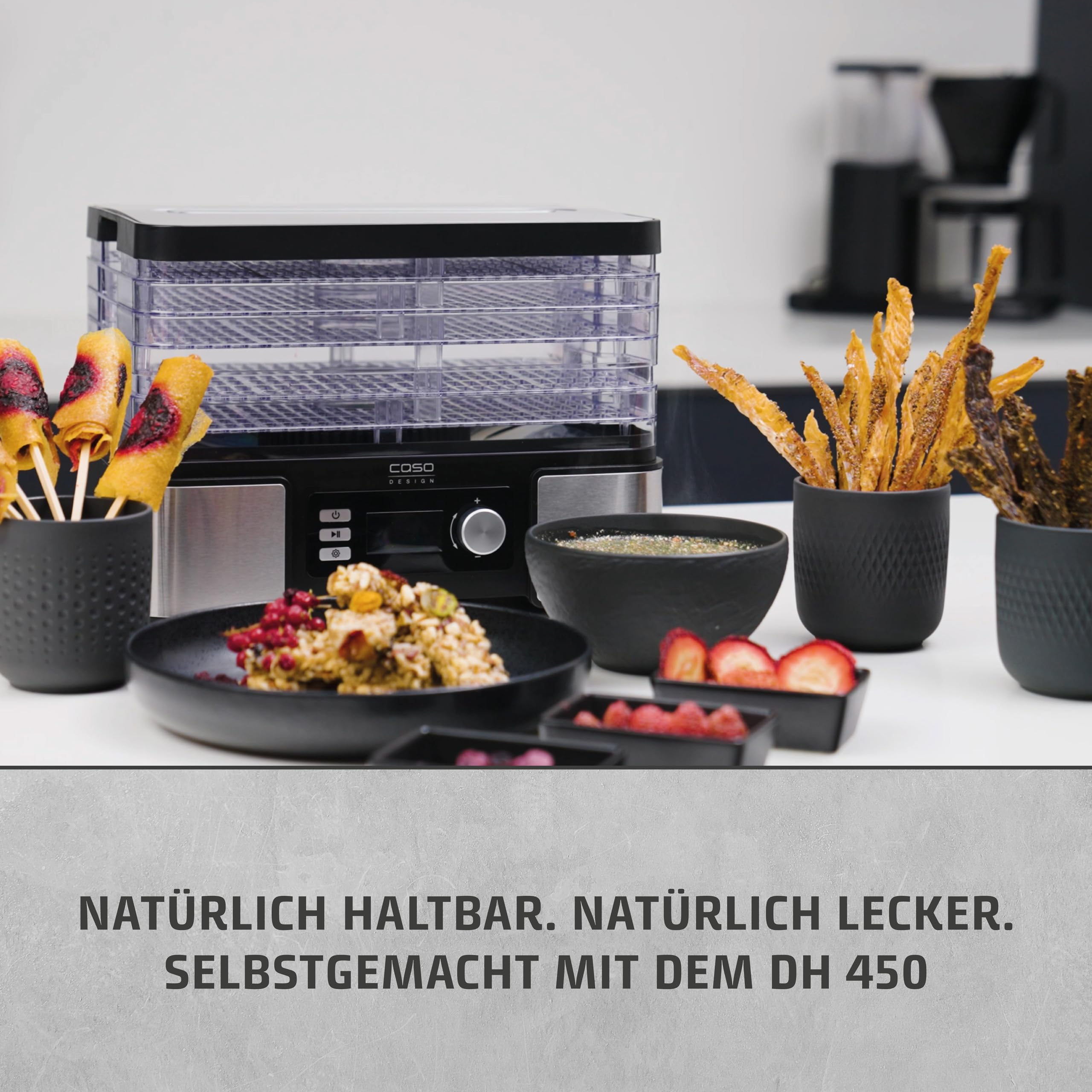 Caso DH 450 Dörrautomat 5 Ebenen mit Timer 30-70 °C