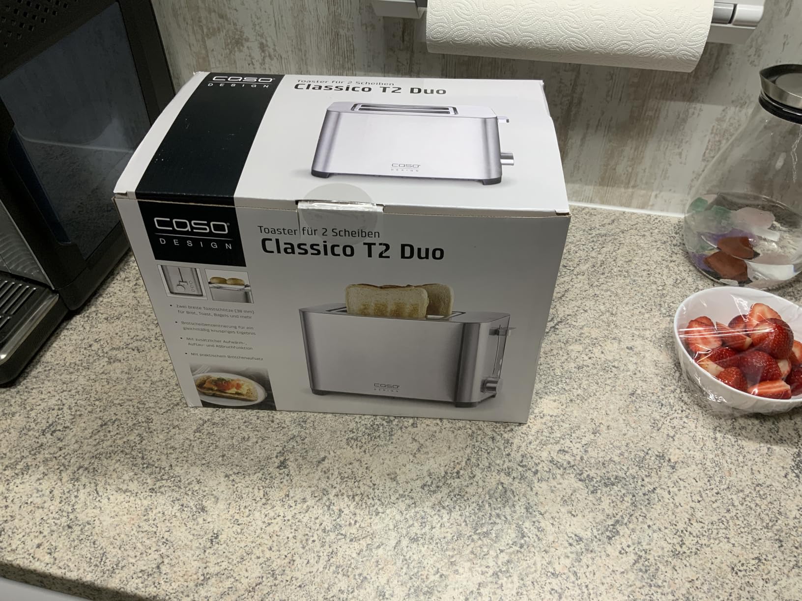 Caso Selection T2 Toaster Edelstahl 2 Scheiben 7 Stufen
