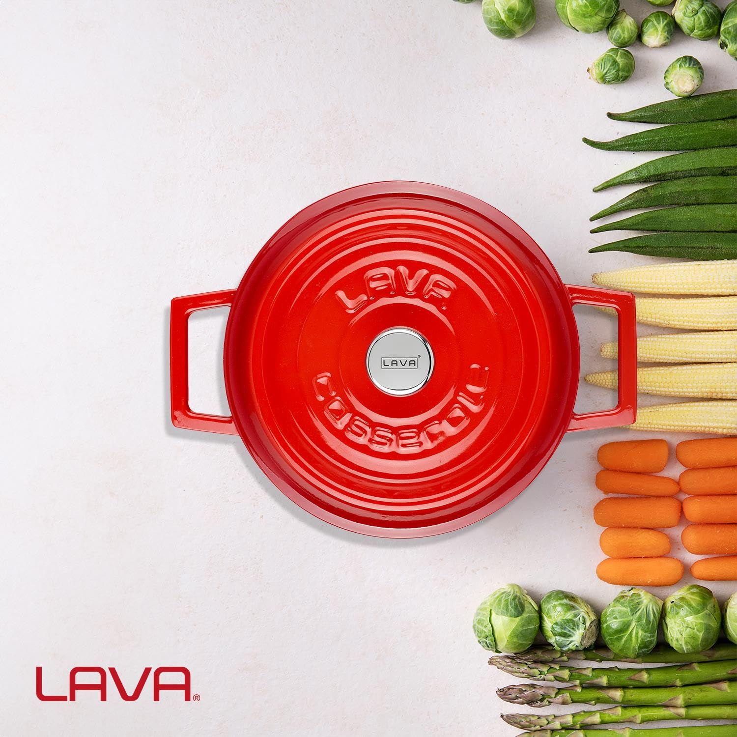 Lava Signature Series LVYTC20K2R Bräter 20 cm 2,6 L Rot-Schwarz