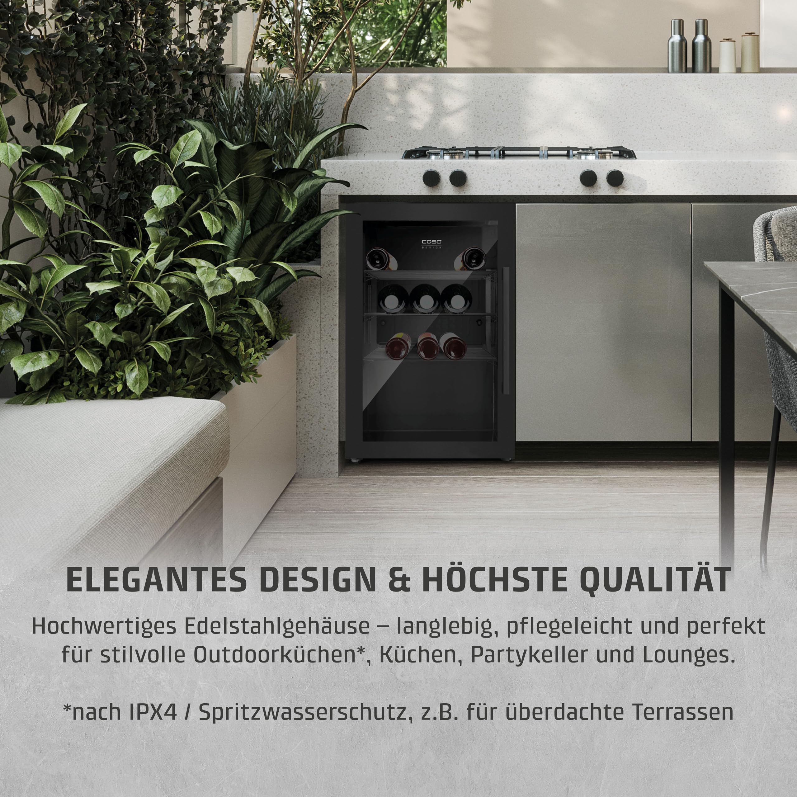 Caso BBQ Cooler S-L Getränkekühlschrank 63 L schwarz