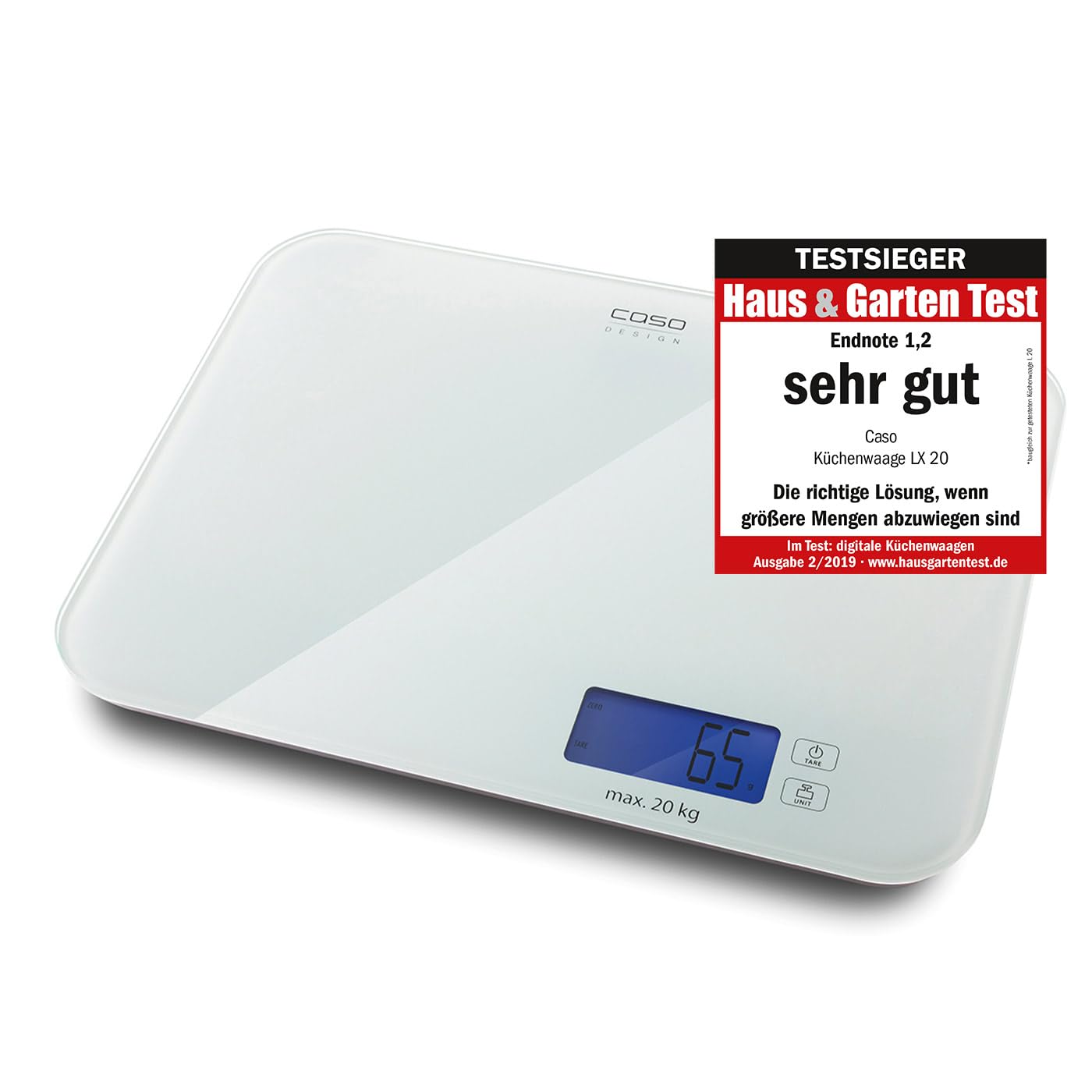 Caso Slim Küchenwaage 5 kg mit 1-g-Einteilung
