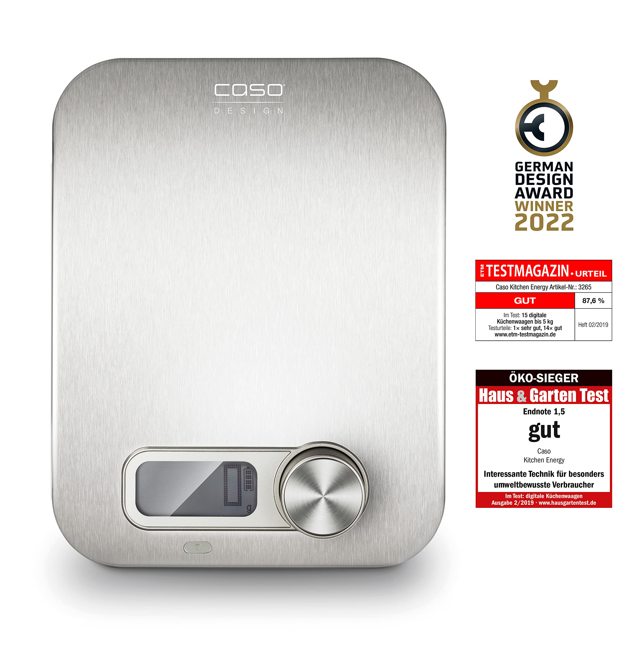 Caso Kitchen Energy Küchenwaage batterielos 5 kg
