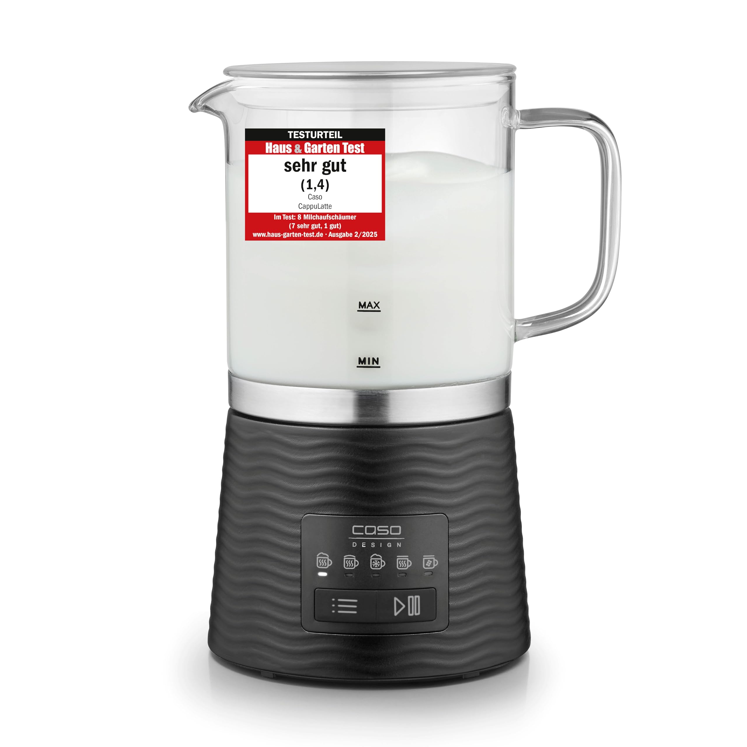 CASO CappuLatte Milchaufschäumer Glas 250/400 ml