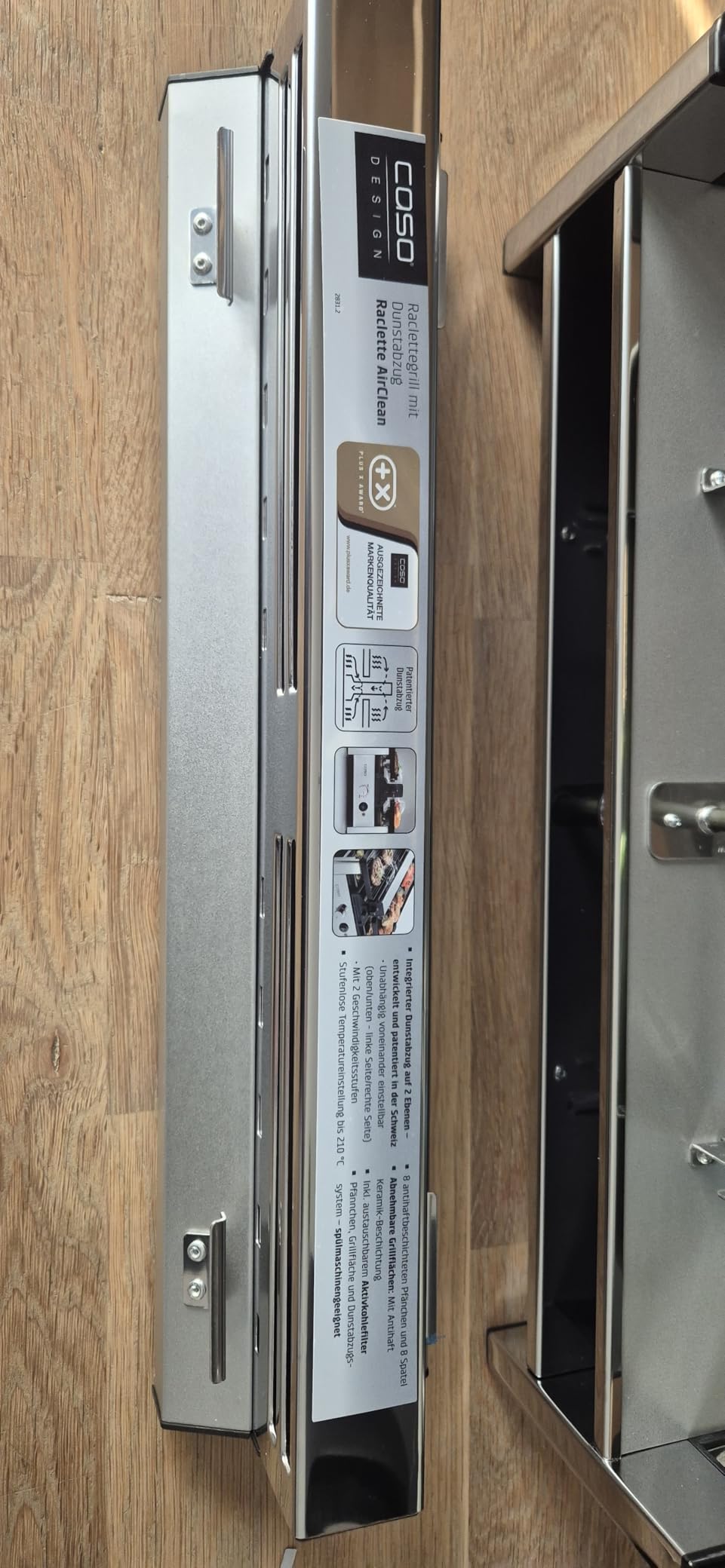 Caso Raclette AirClean Raclettegrill 8 Personen 1500 W Edelstahl