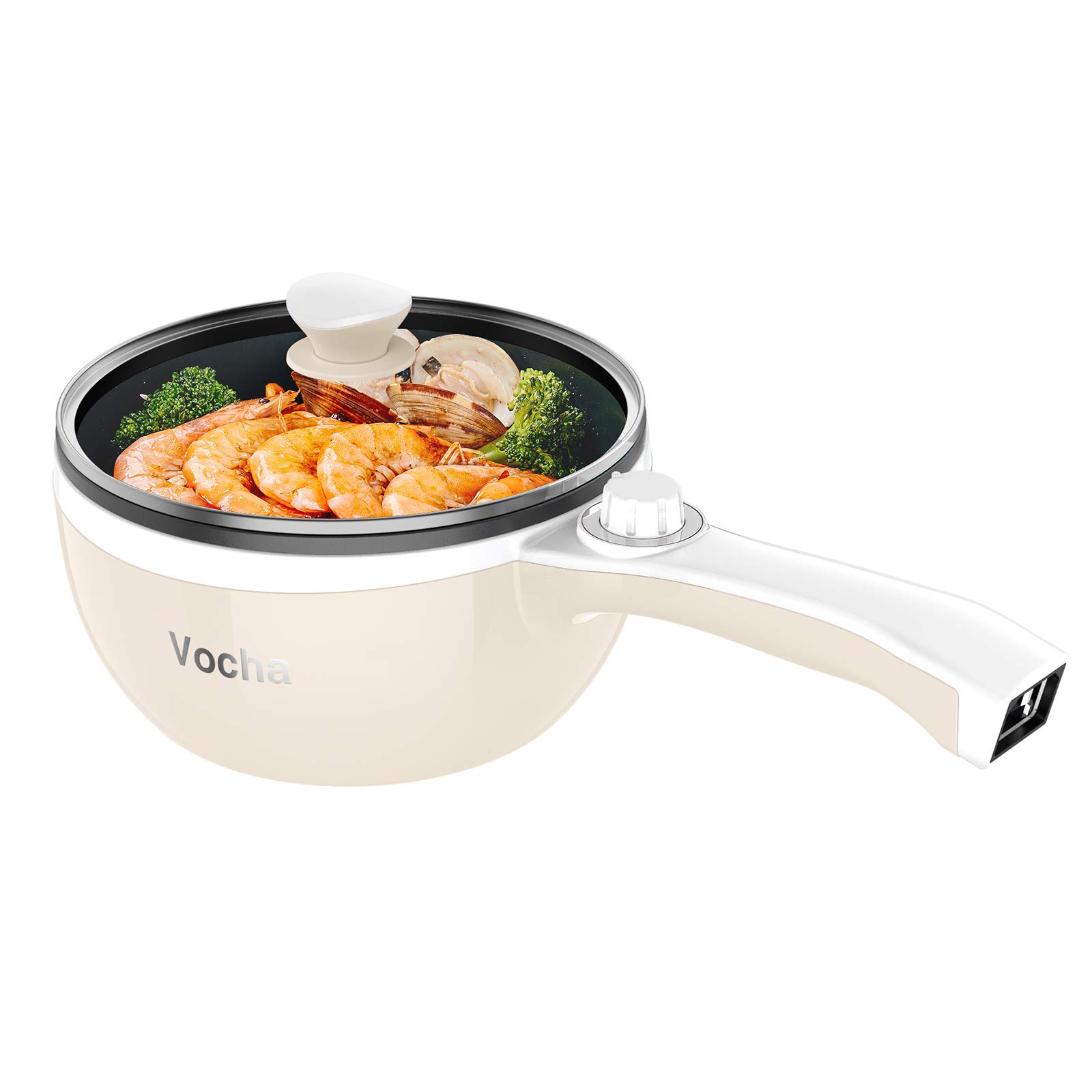 Vocha Electric Pot Elektrotopf 1,5 L Grün Antihaft 600W