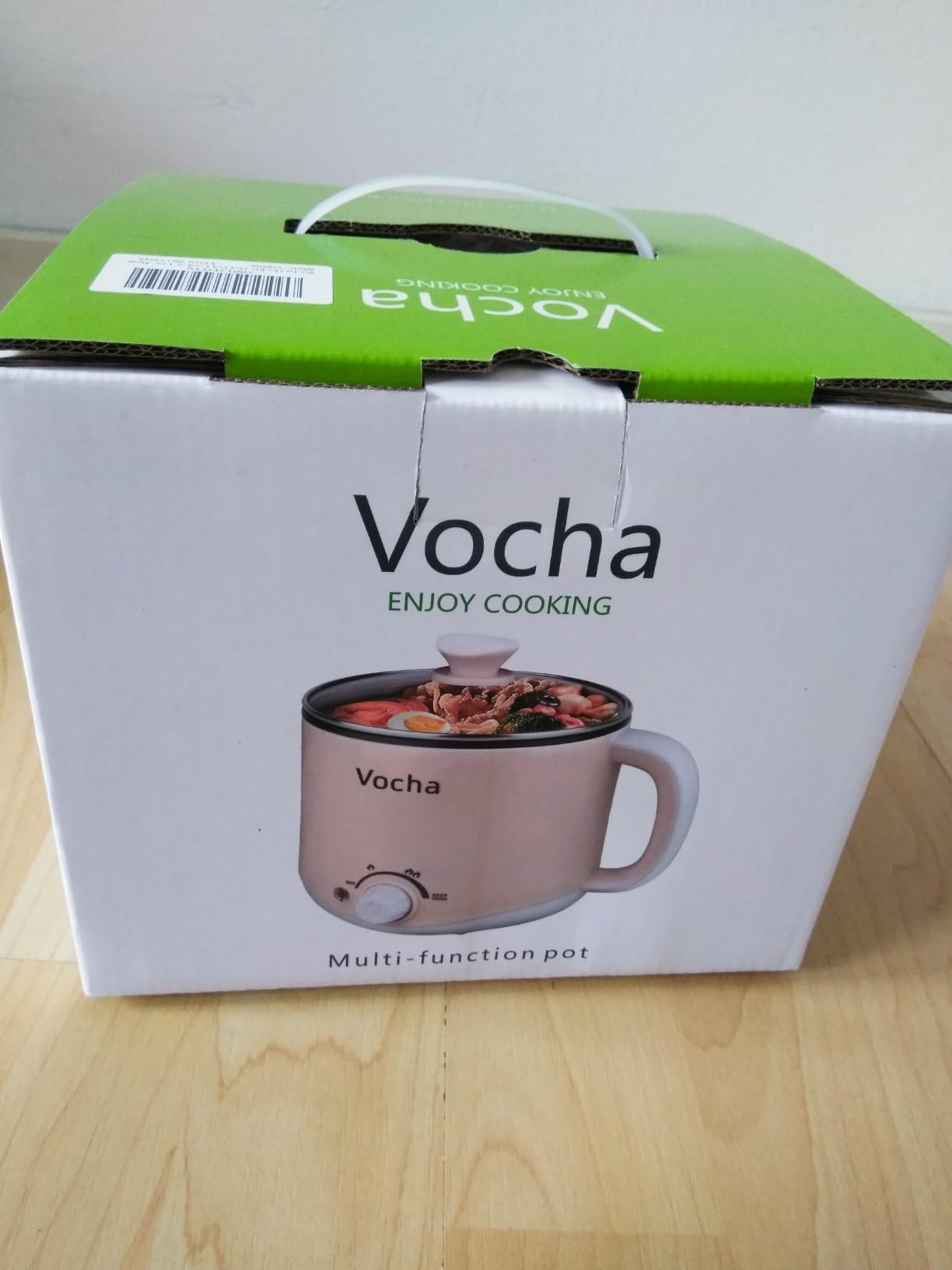 Vocha Electric Pot 1,6L Elektrokochtopf Schwarz Edelstahl