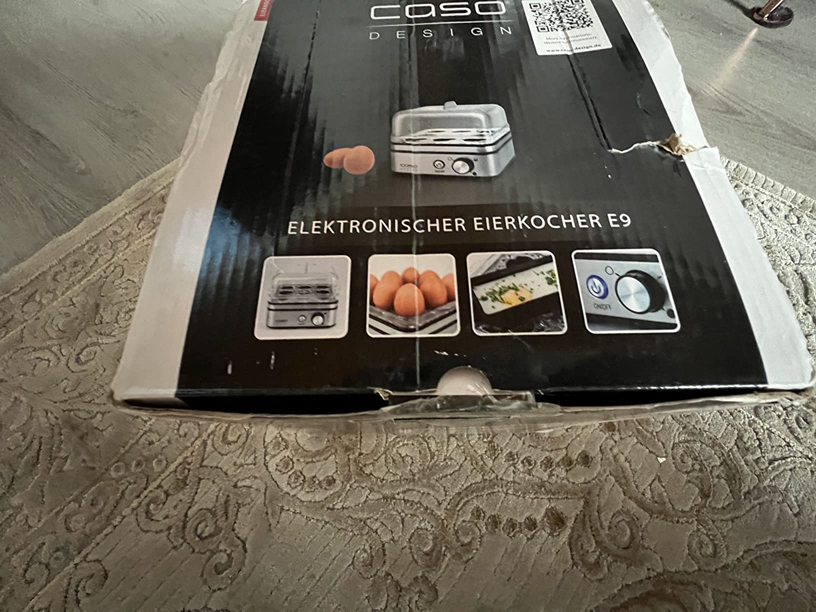 Caso E 9 Eierkocher Edelstahl für 8 Eier mit Signal