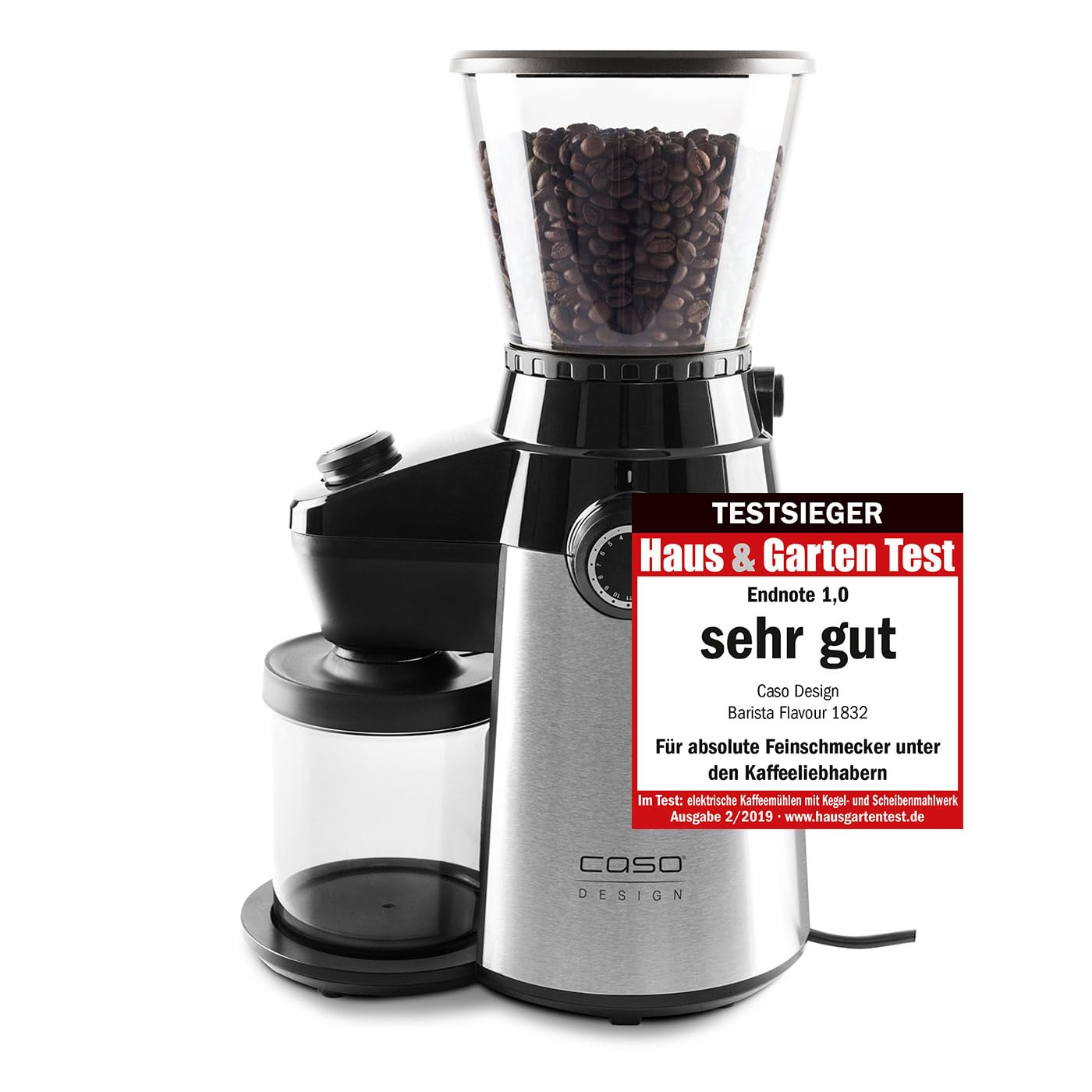 Caso Barista Flavour Kaffeemühle Edelstahl 300 g